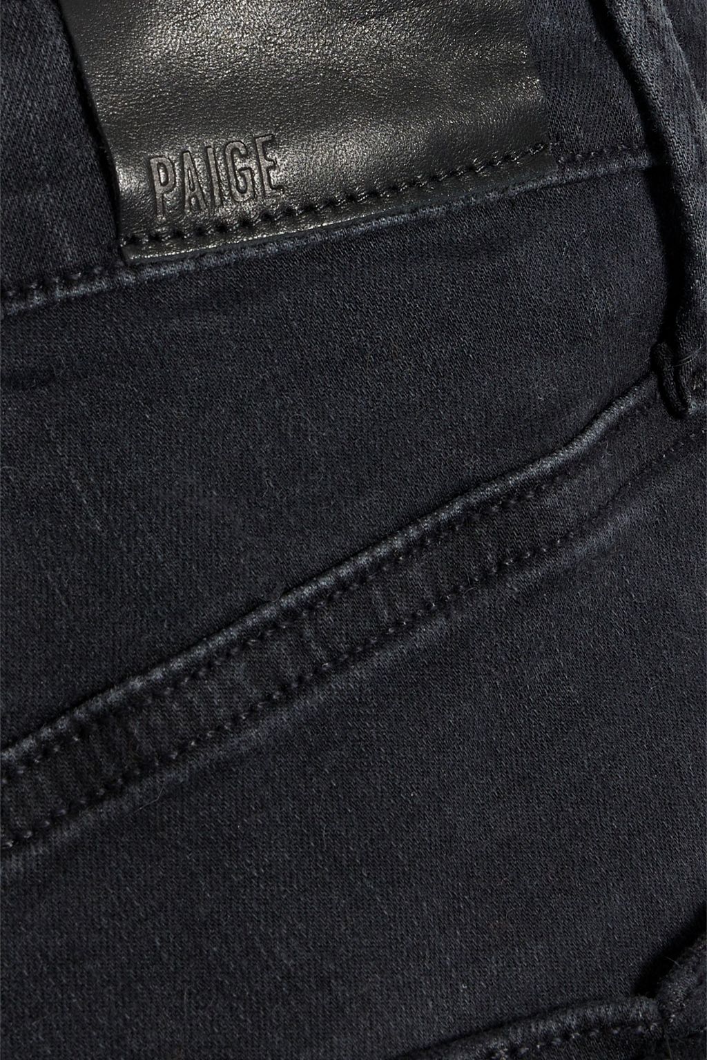 PAIGE Cindy distressed high-rise slim-leg jeans