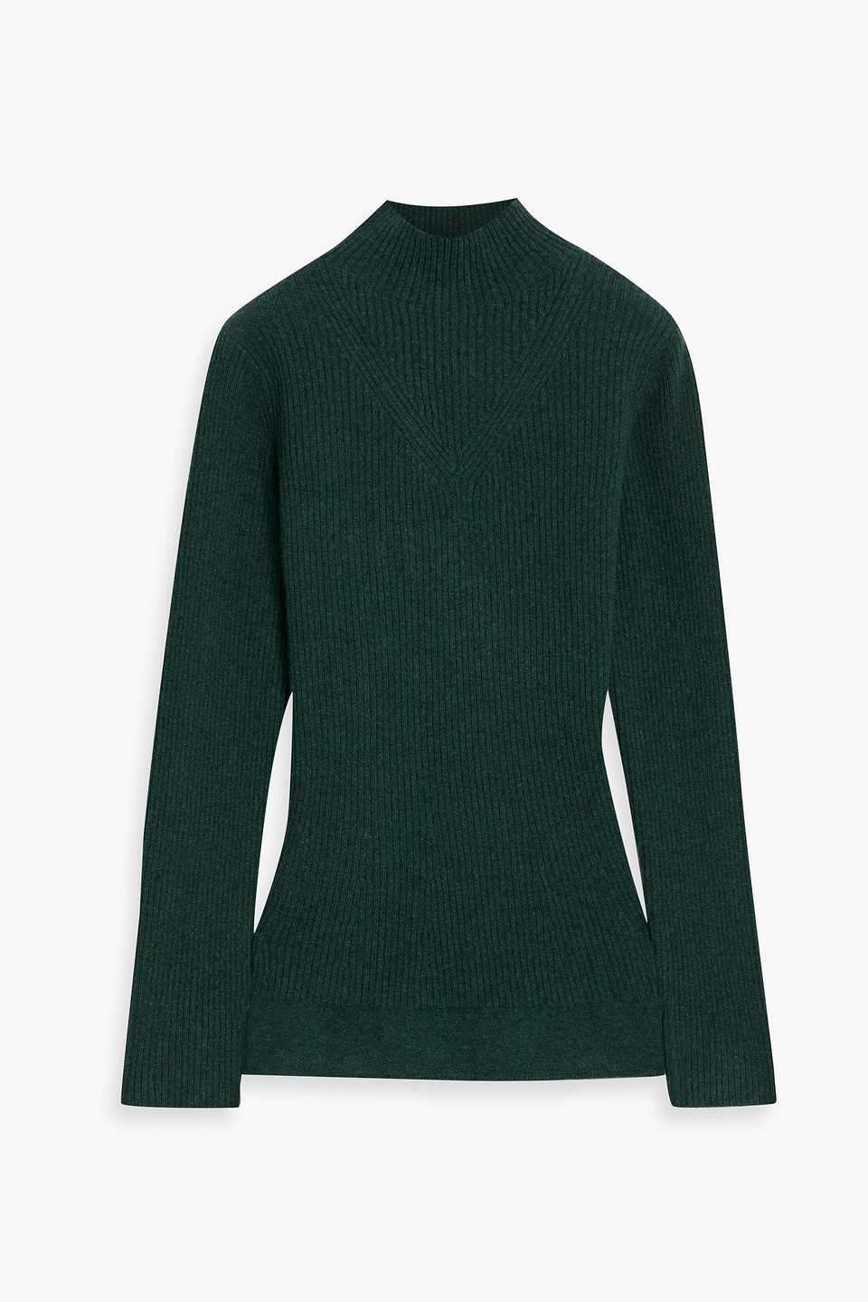 Arch4 Pia Ribbed Cashmere Turtleneck Jumper In Dark Green