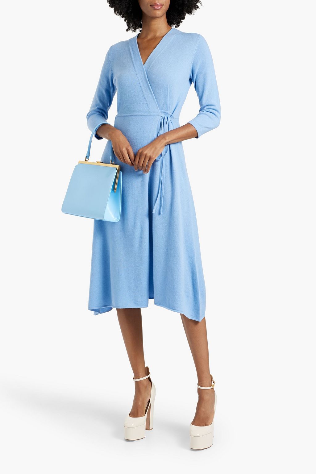 ARCH4 Florentina cashmere midi wrap dress