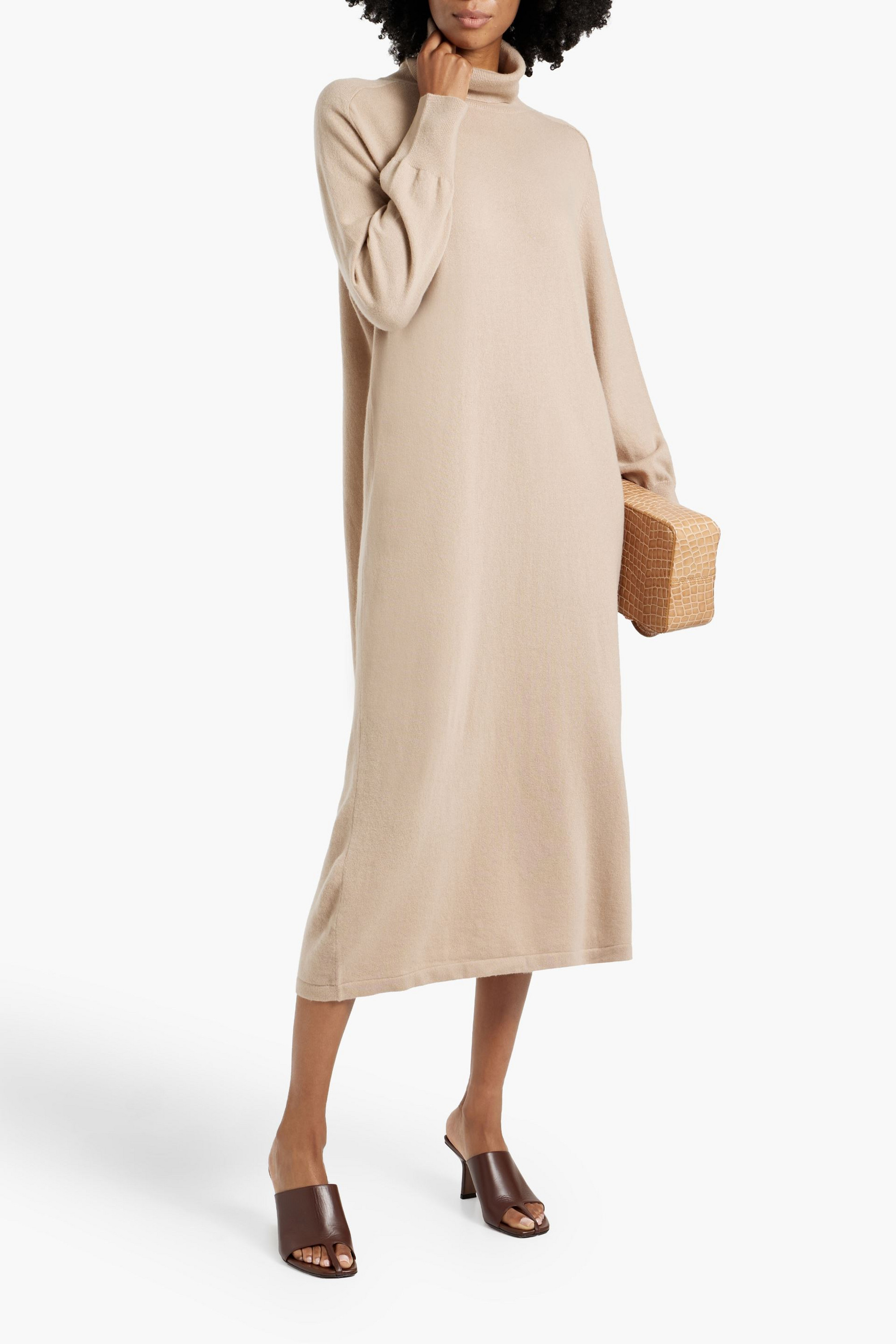 arch4 Lily cashmere turtleneck midi dress