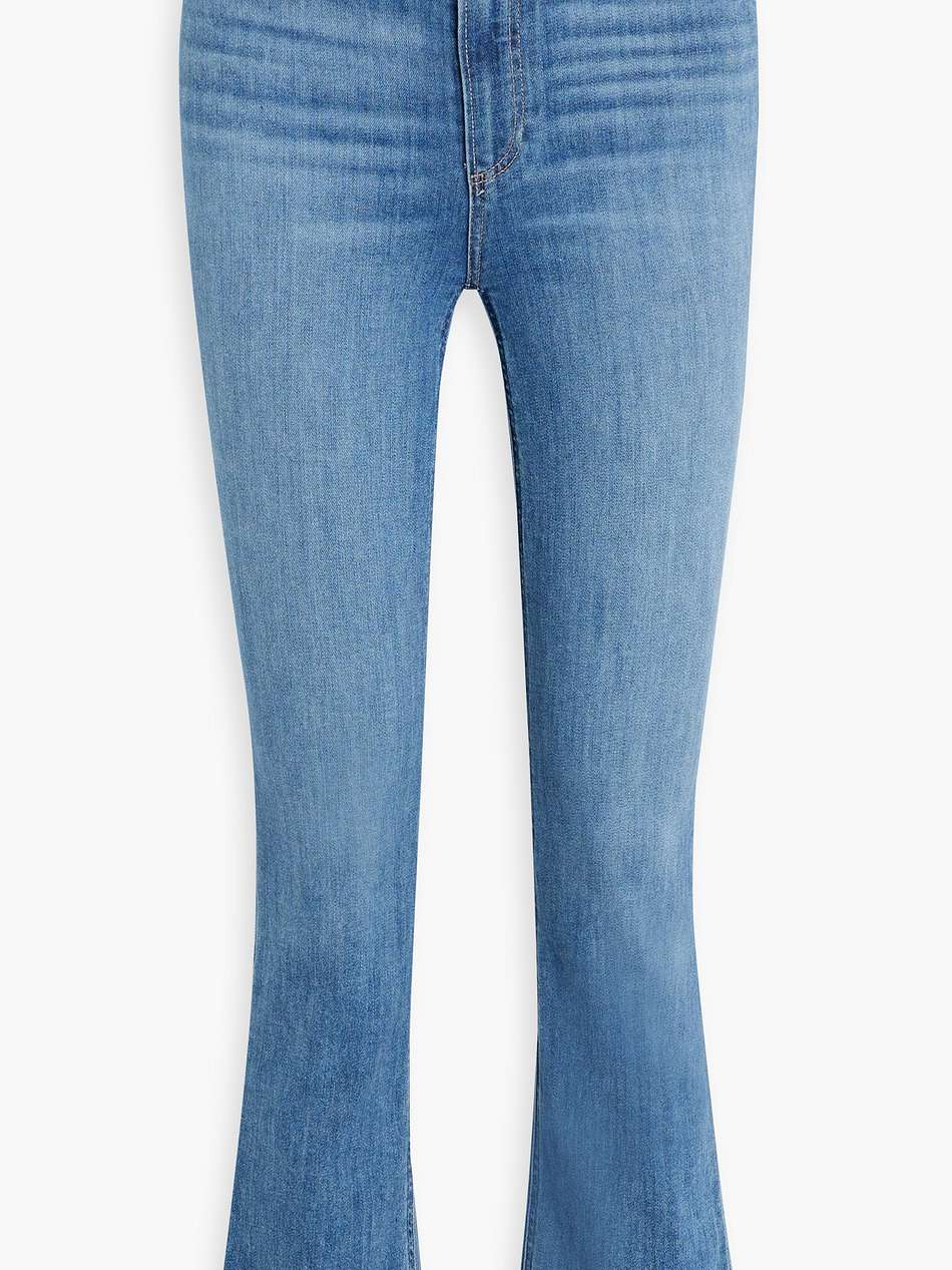 claudine distressed high-rise kick-flare jeans