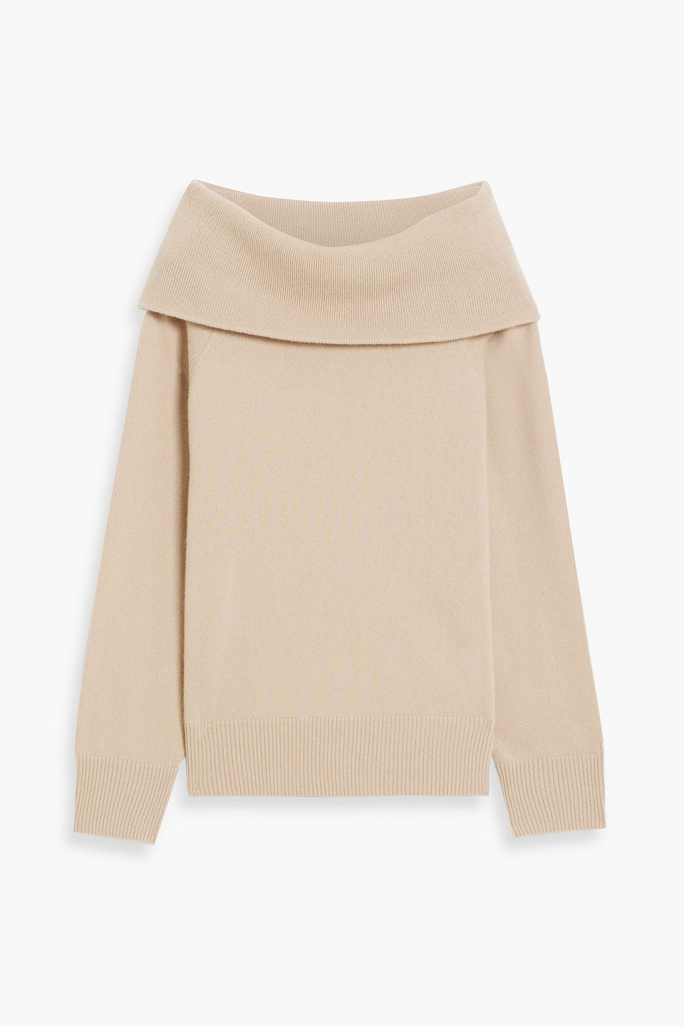 Arch4 Victoria Off-the-shoulder Cashmere Jumper In Sand