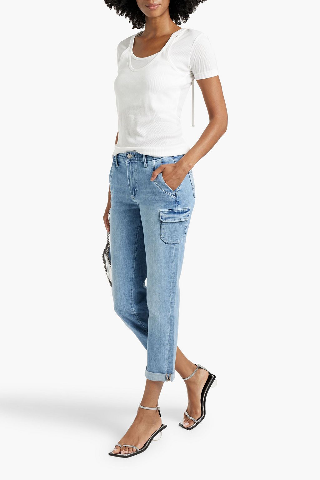 PAIGE Drew cropped mid-rise slim-leg jeans