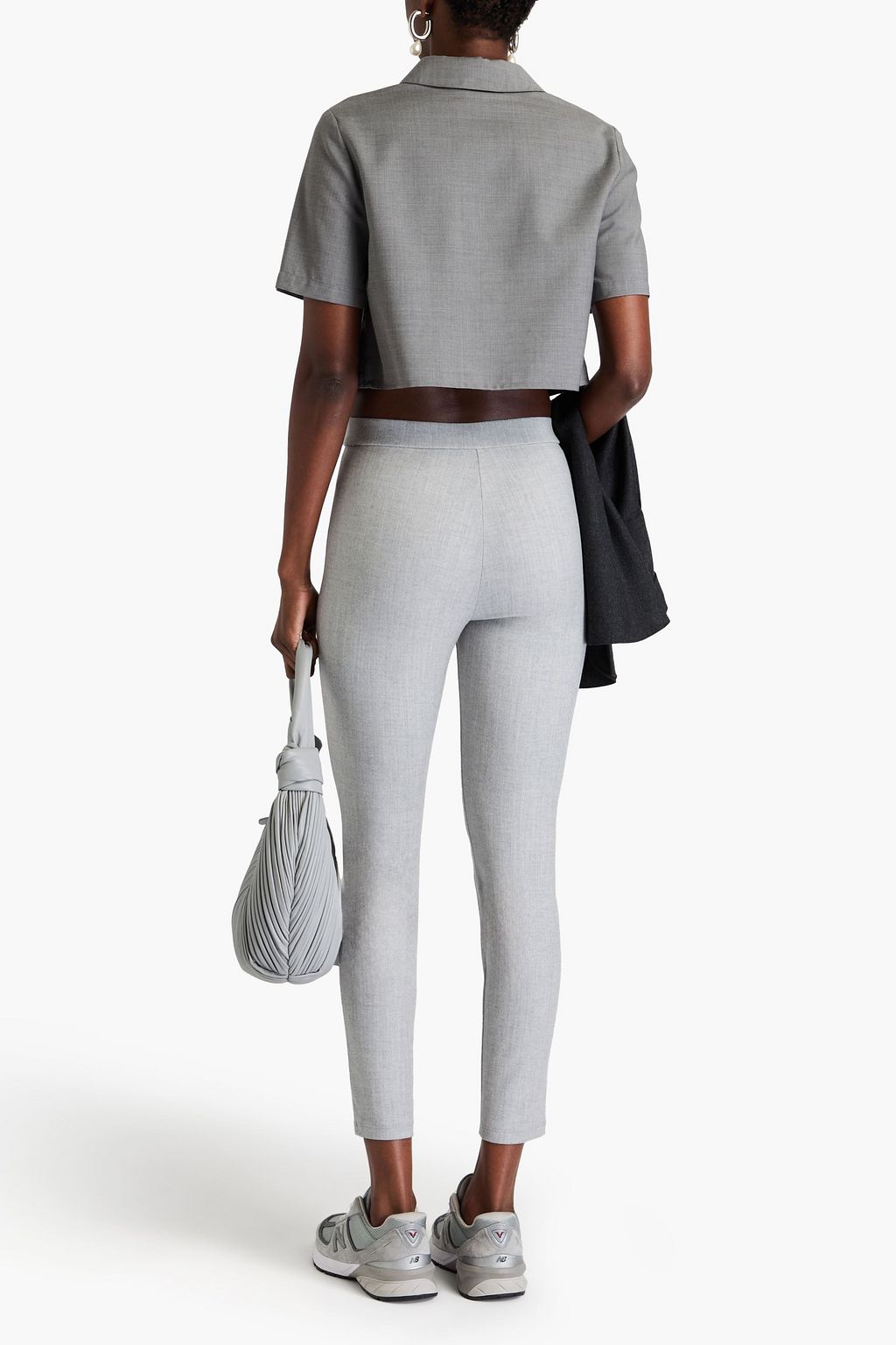 THEORY Adbelle wool-blend flannel leggings