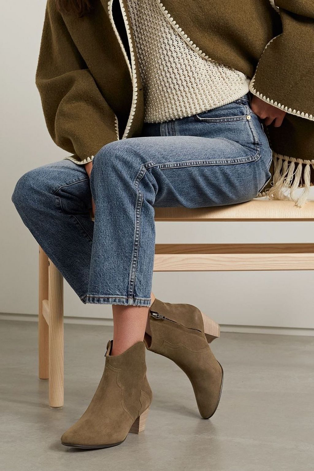 ISABEL MARANT Dicker suede cowboy boots