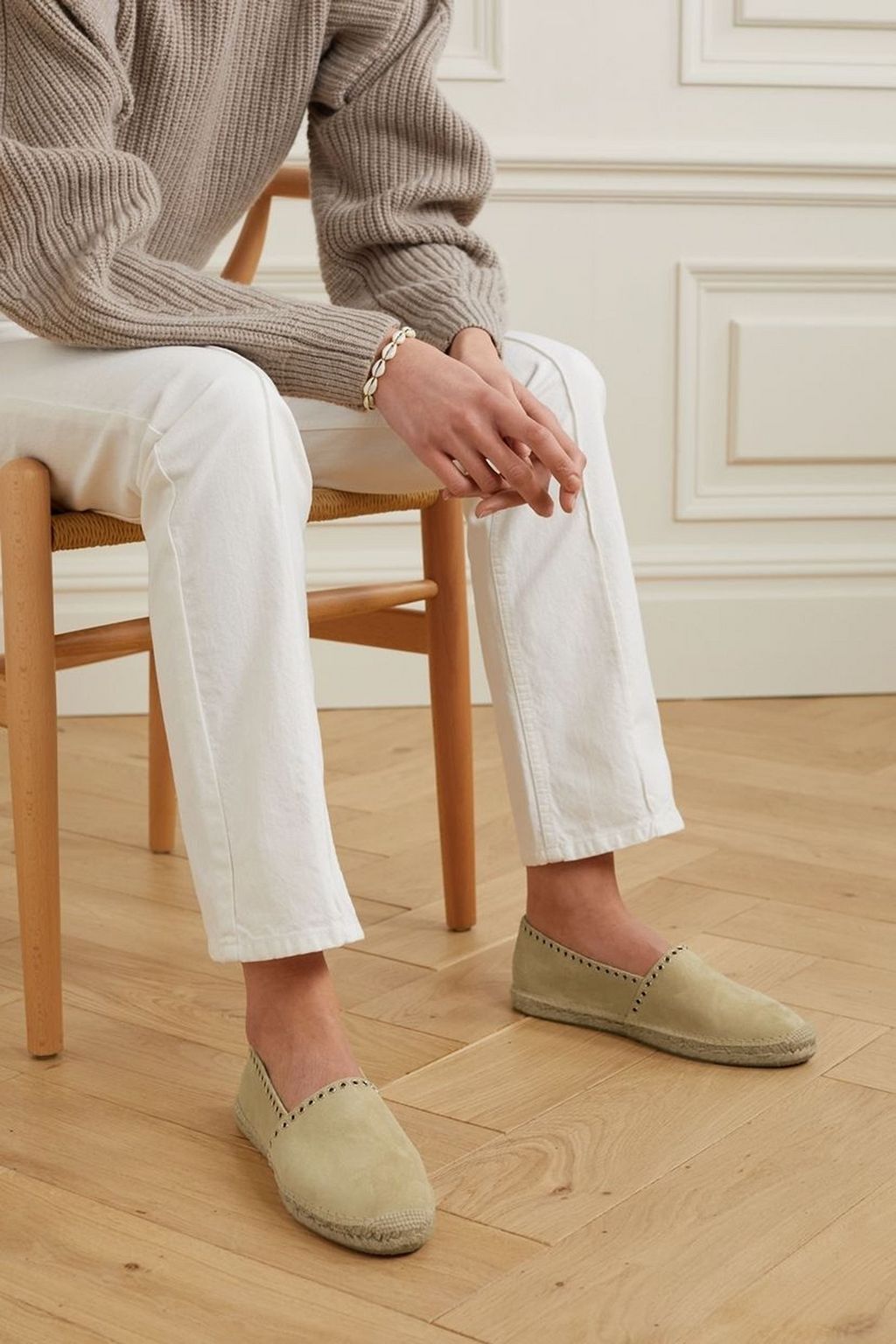 ISABEL MARANT Canae Espadrilles aus Veloursleder mit Ösen