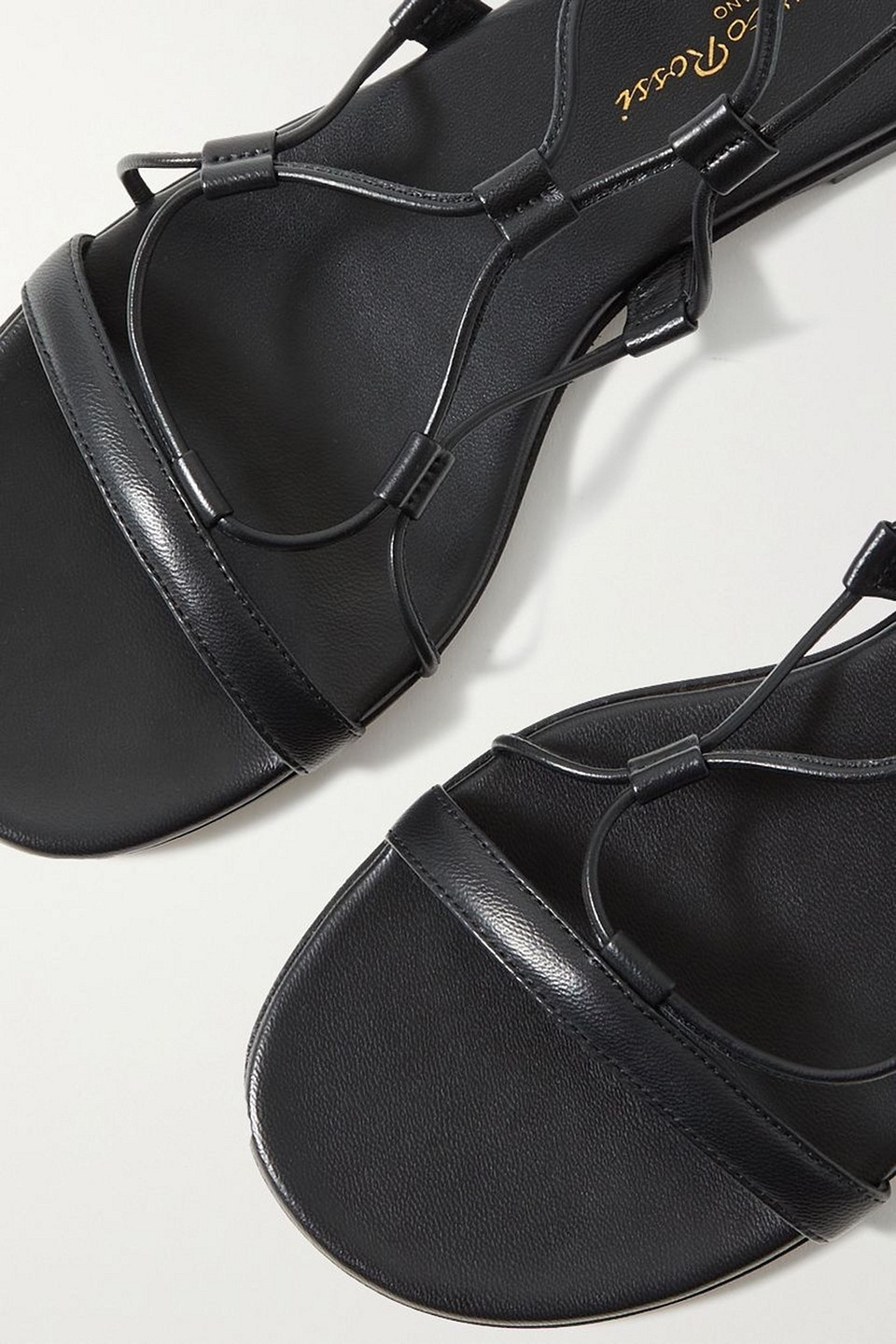 Gianvito Rossi Giza Lace-up Leather Sandals In Black