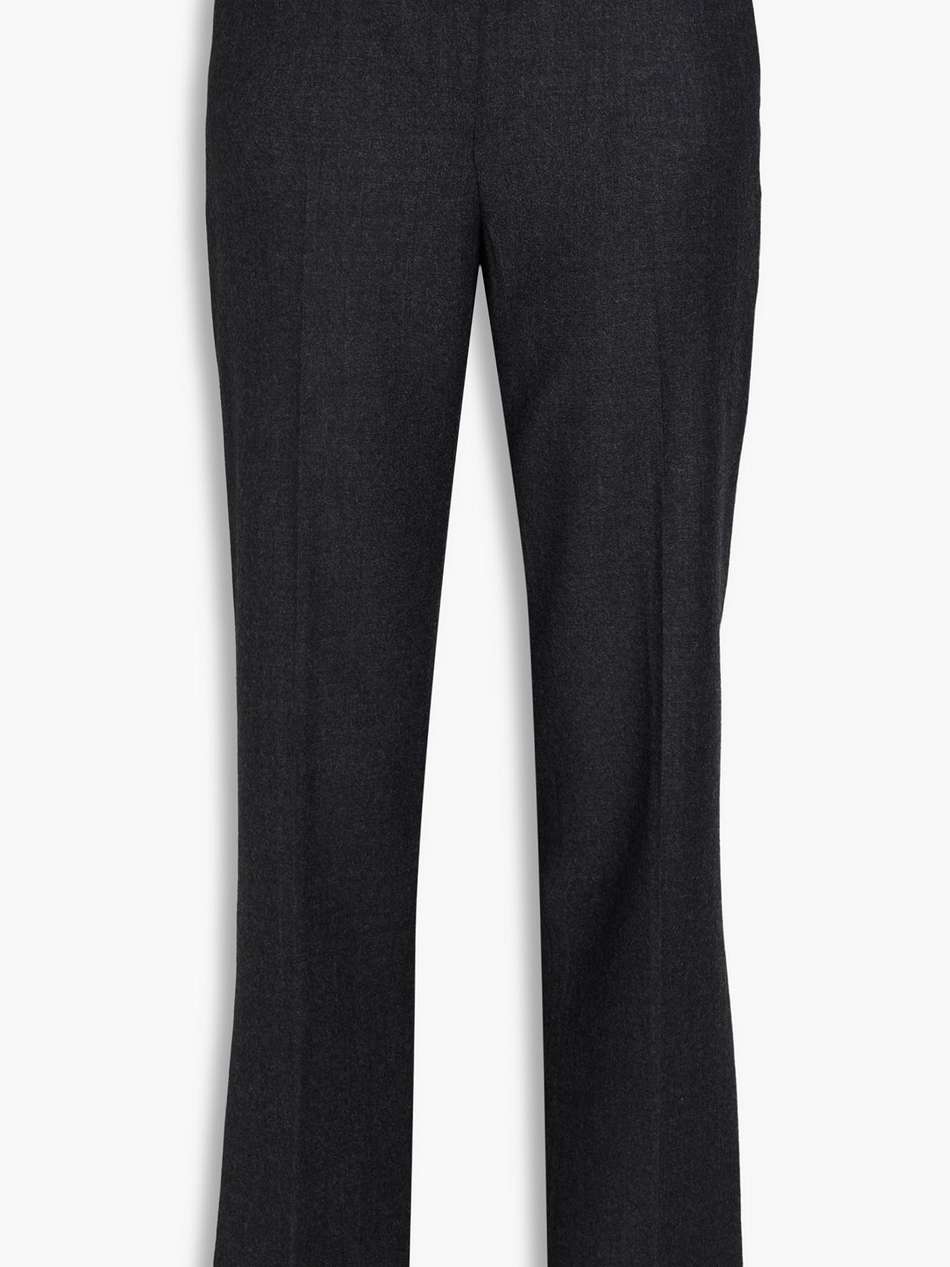 wool-flannel straight-leg pants