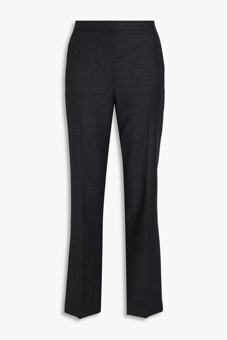 Wool-flannel straight-leg pants