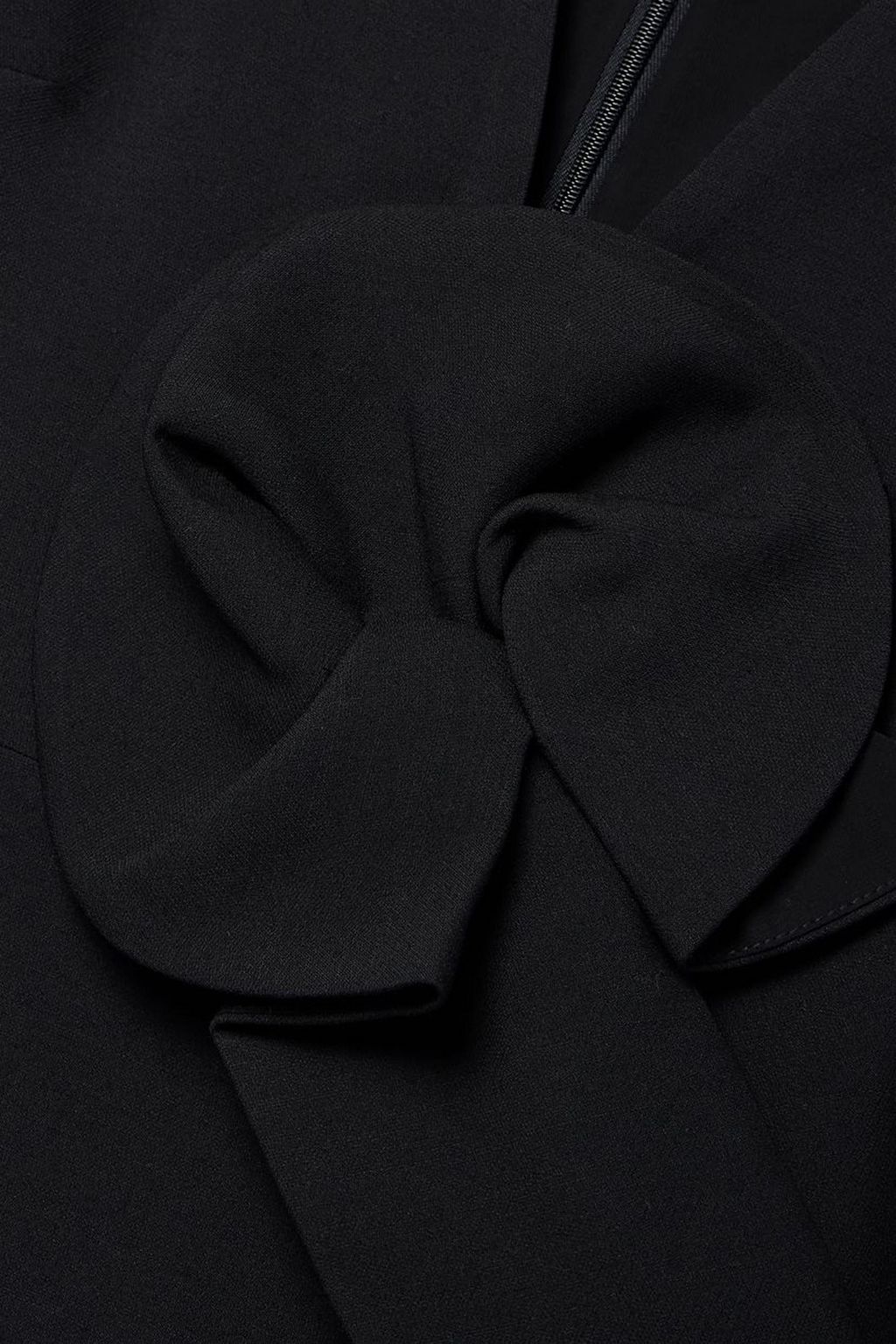 ROLAND MOURET Appliquéd wool and silk-blend crepe midi dress