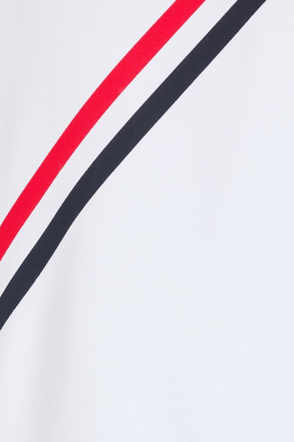 THOM BROWNE سويت شيرت مخطط مصنوع من قطن تيري فرنسي مطاطي