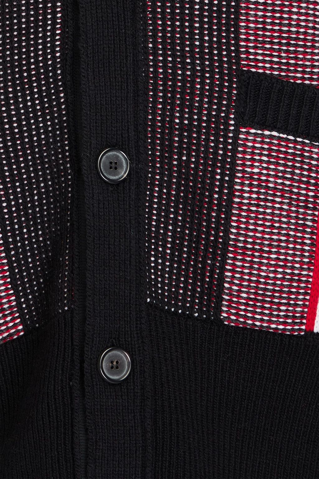 THOM BROWNE Striped merino wool cardigan