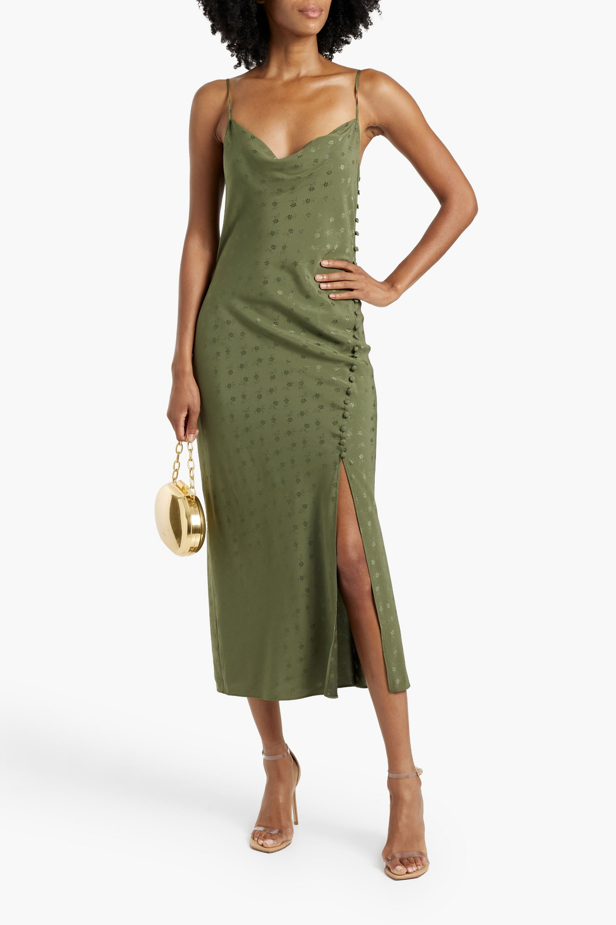Veronica Beard Chapel silk-blend floral-jacquard midi slip dress