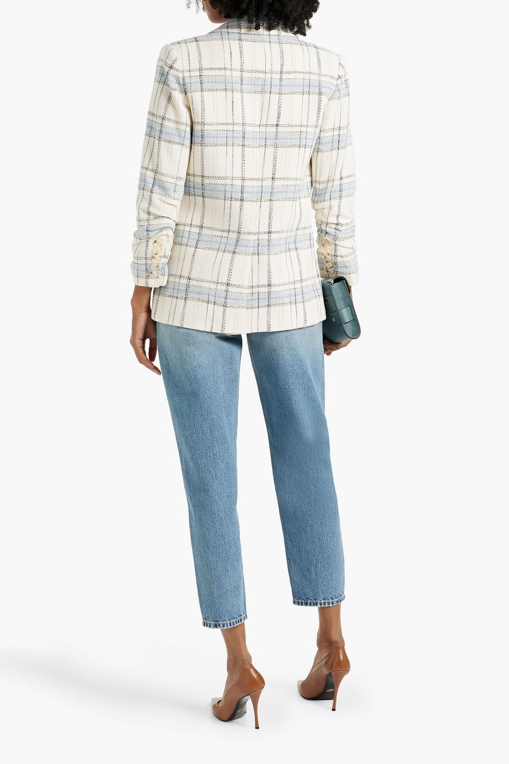 VERONICA BEARD Beacon checked cotton-blend blazer