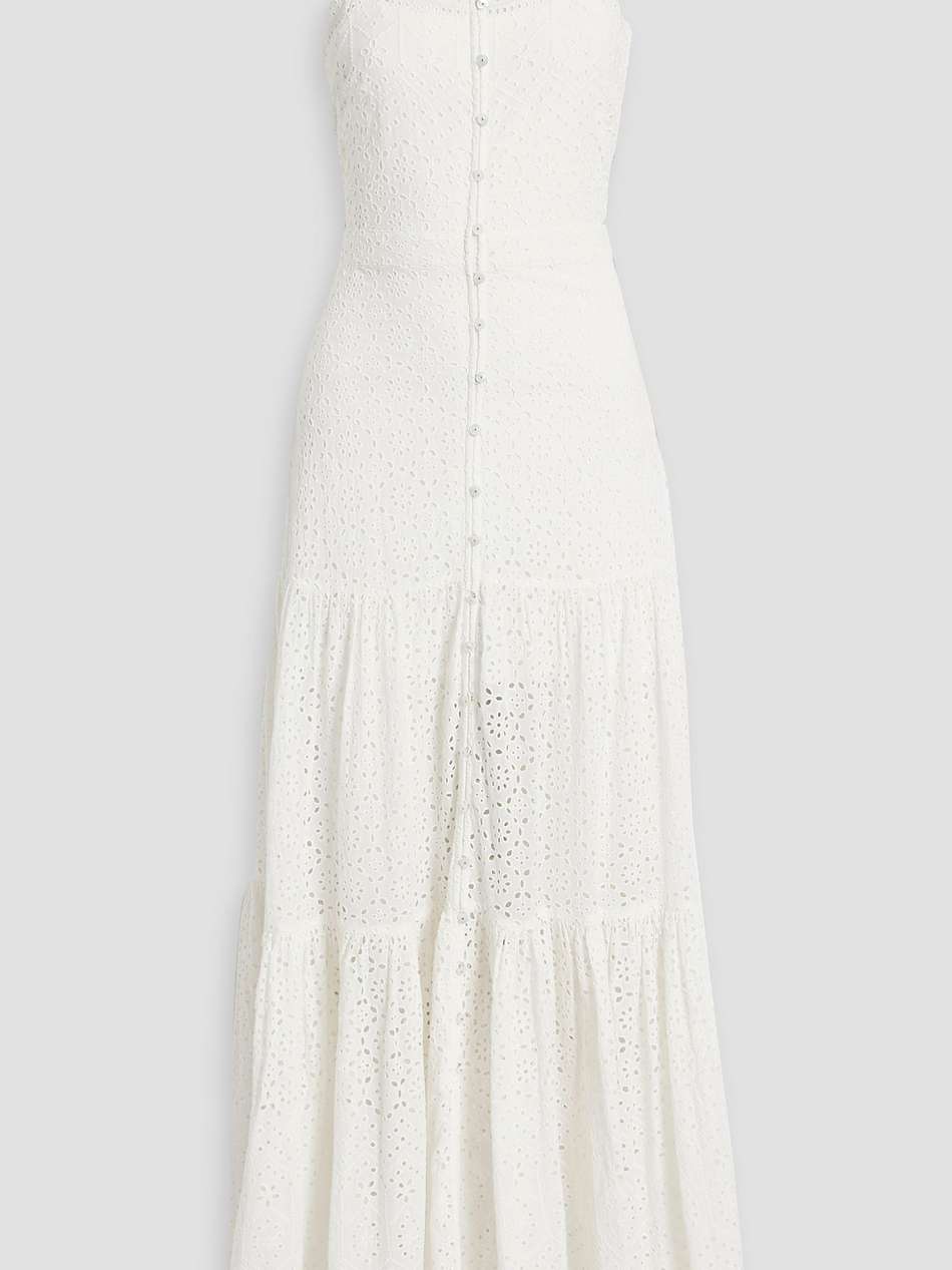 aislin tiered broderie anglaise cotton maxi dress