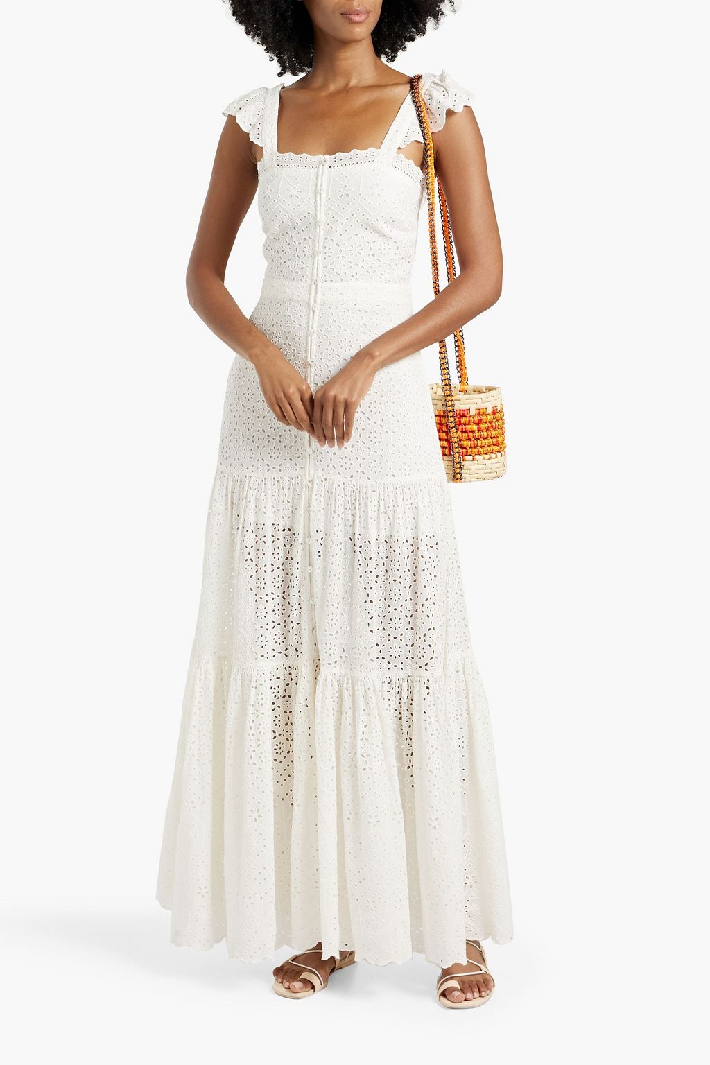 VERONICA BEARD Aislin broderie anglaise cotton maxi dress