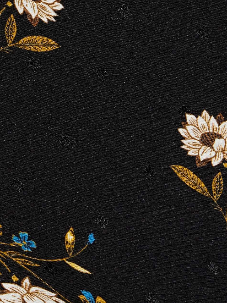 shara floral-print silk-blend jacquard dress