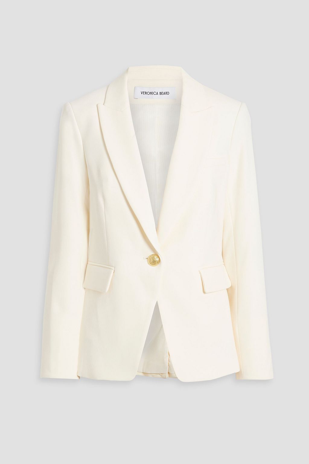 Cutaway Dickey crepe blazer ivory US 0