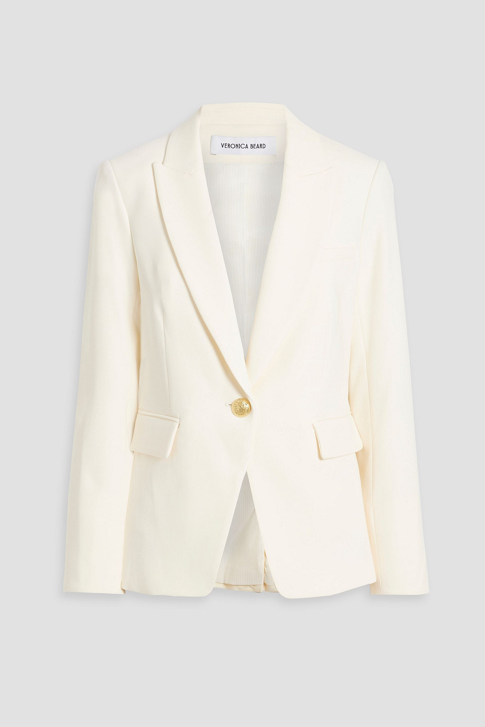 Veronica Beard Linen-blend Hosanna Dickey Blazer In Ivory
