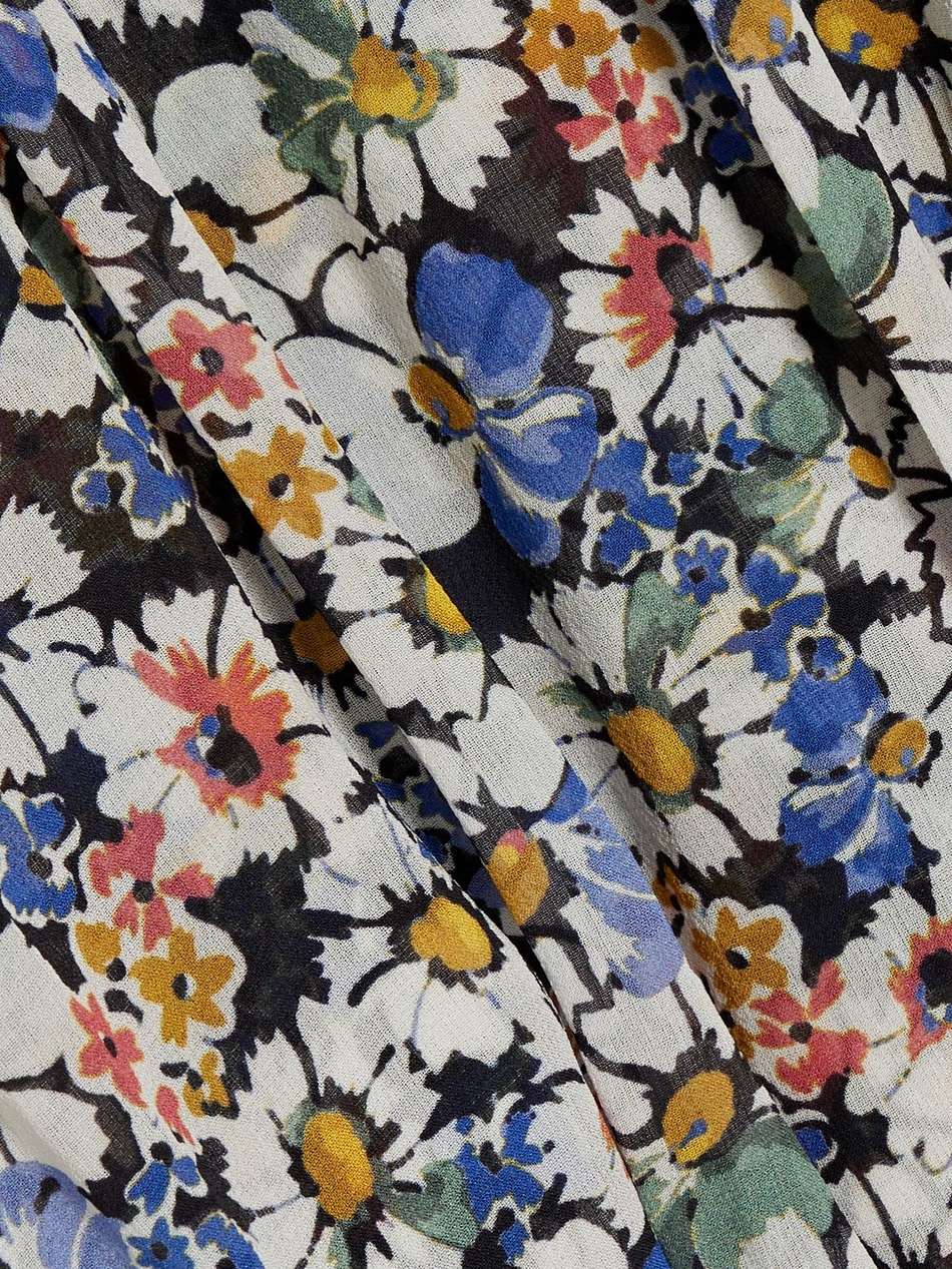 anuli asymmetric floral-print silk-chiffon dress