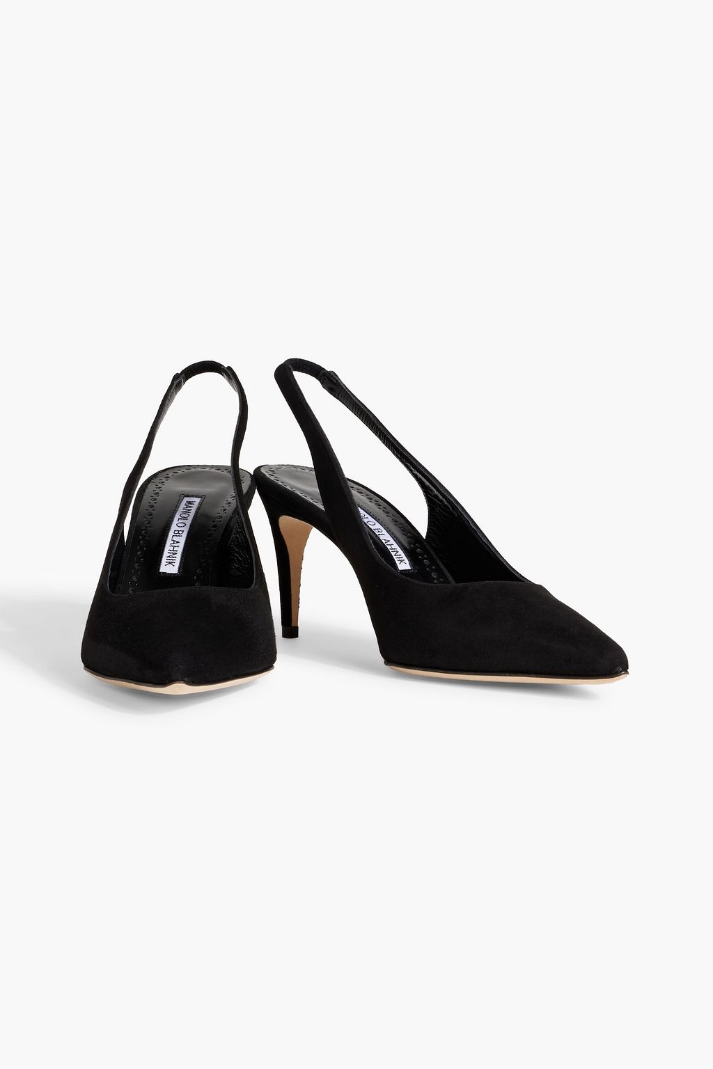 MANOLO BLAHNIK Paledarc 70 suede slingback pumps