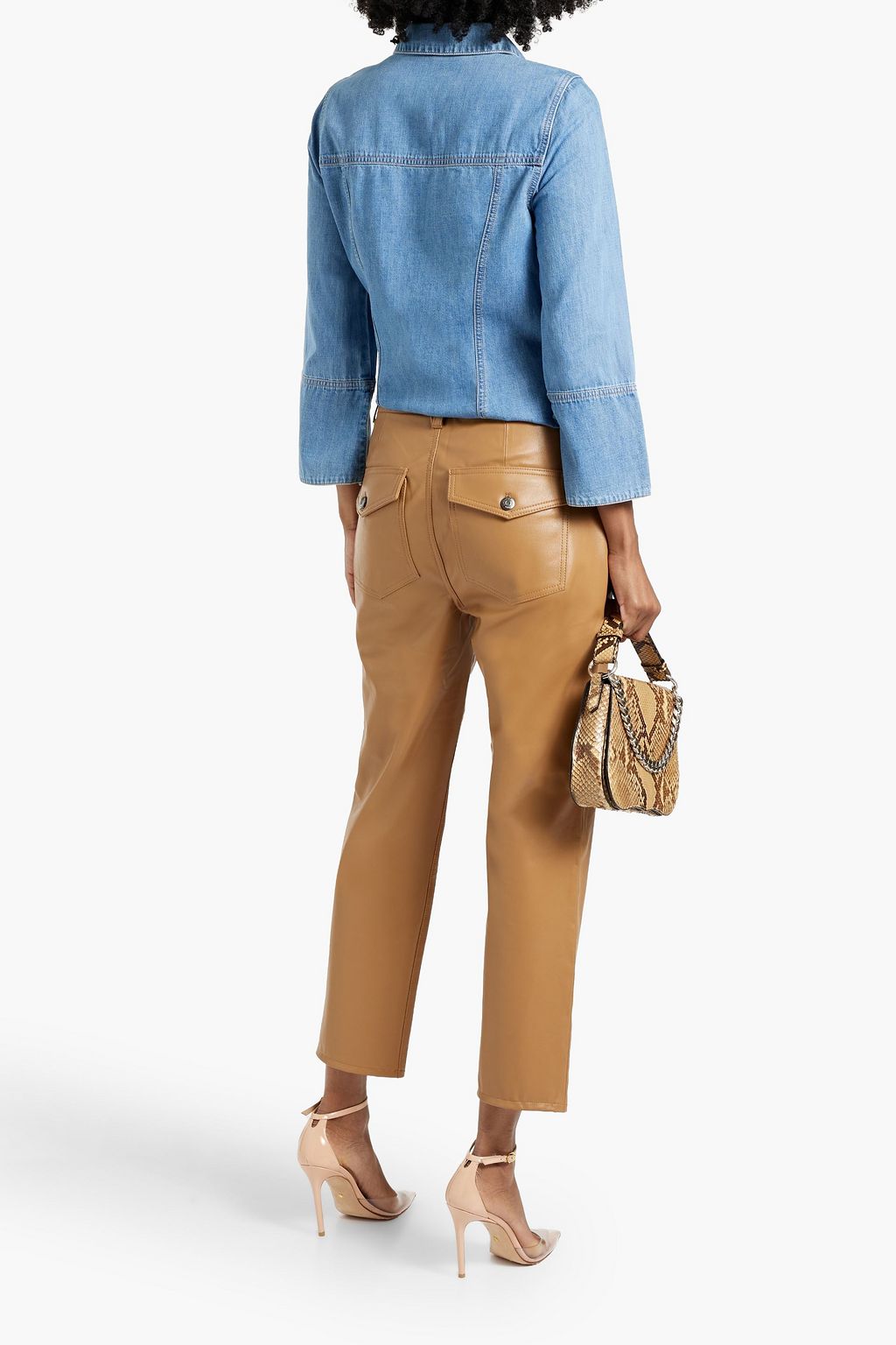 VERONICA BEARD Arya faux leather straight-leg pants