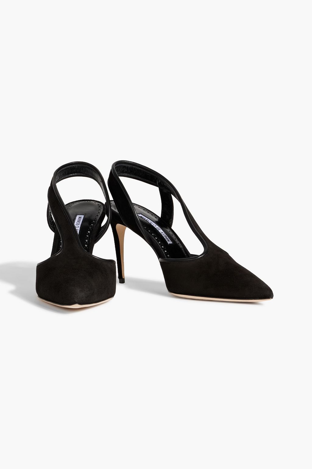 MANOLO BLAHNIK Belaz 90 suede slingback pumps