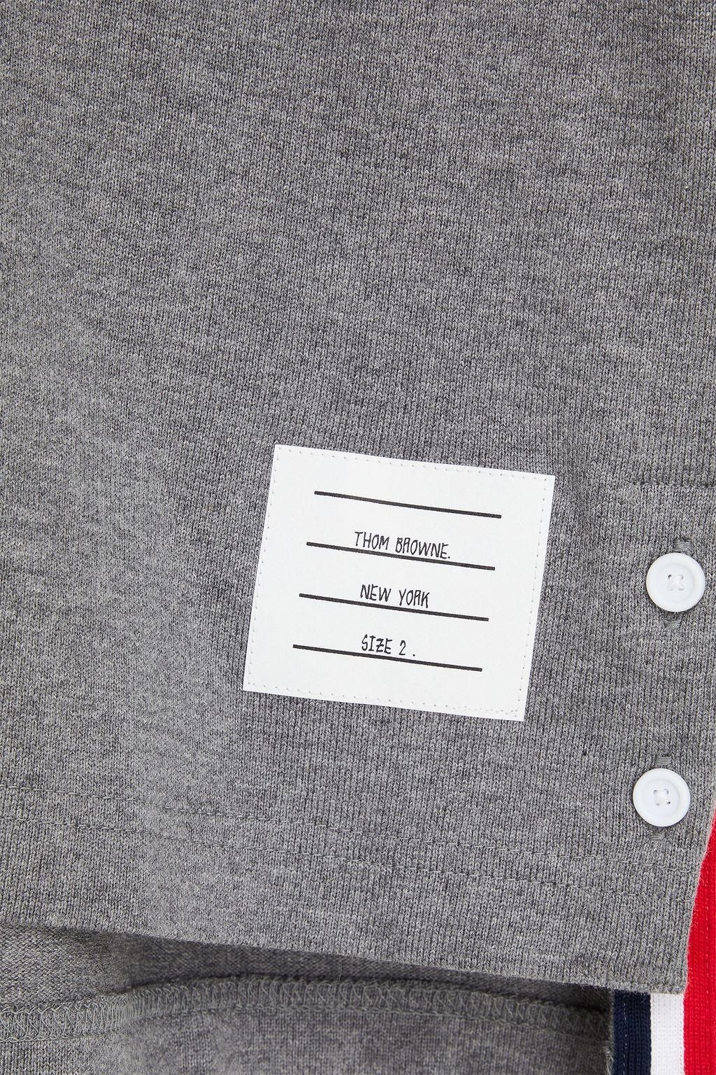 THOM BROWNE 컬러블록 코튼 폴로 셔츠