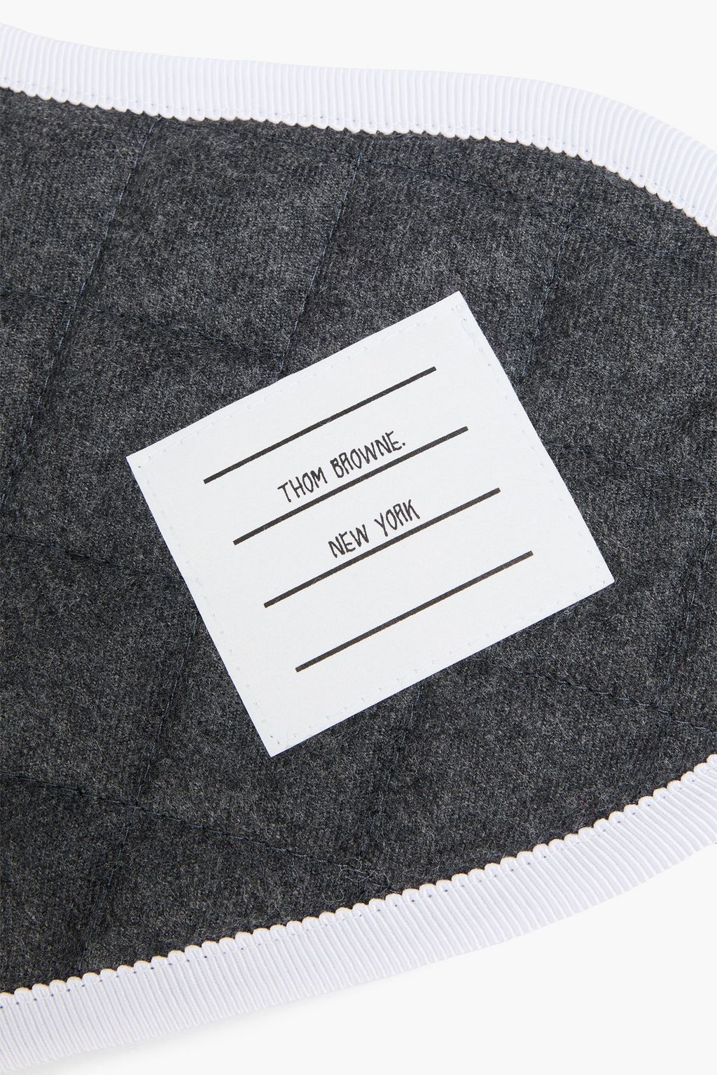 THOM BROWNE Quilted wool-flannel holiday stocking