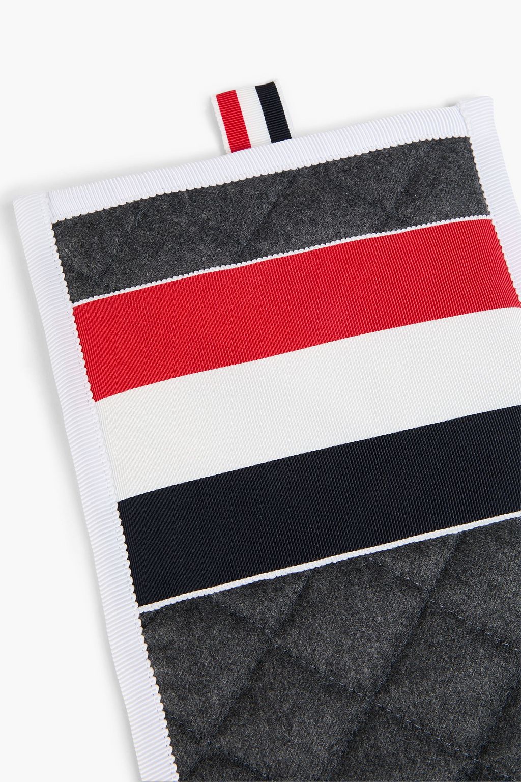 THOM BROWNE Quilted wool-flannel holiday stocking