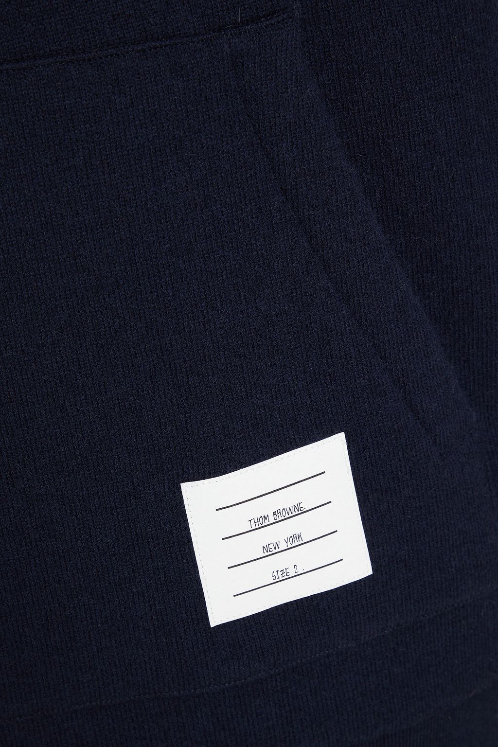 THOM BROWNE Zweifarbiger Hoodie aus Woll-Frottee mit Streifen