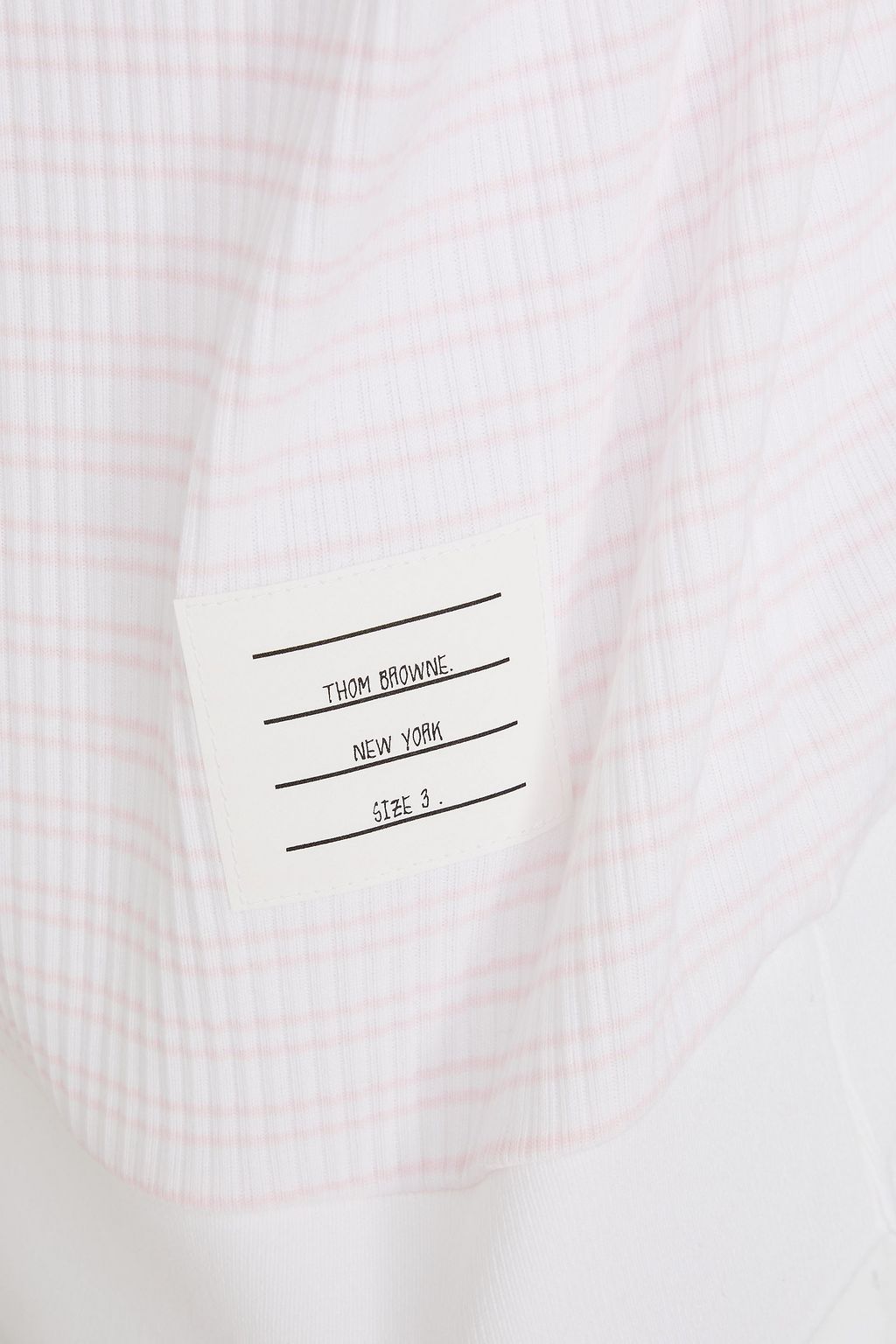 THOM BROWNE Striped cotton-jersey polo shirt