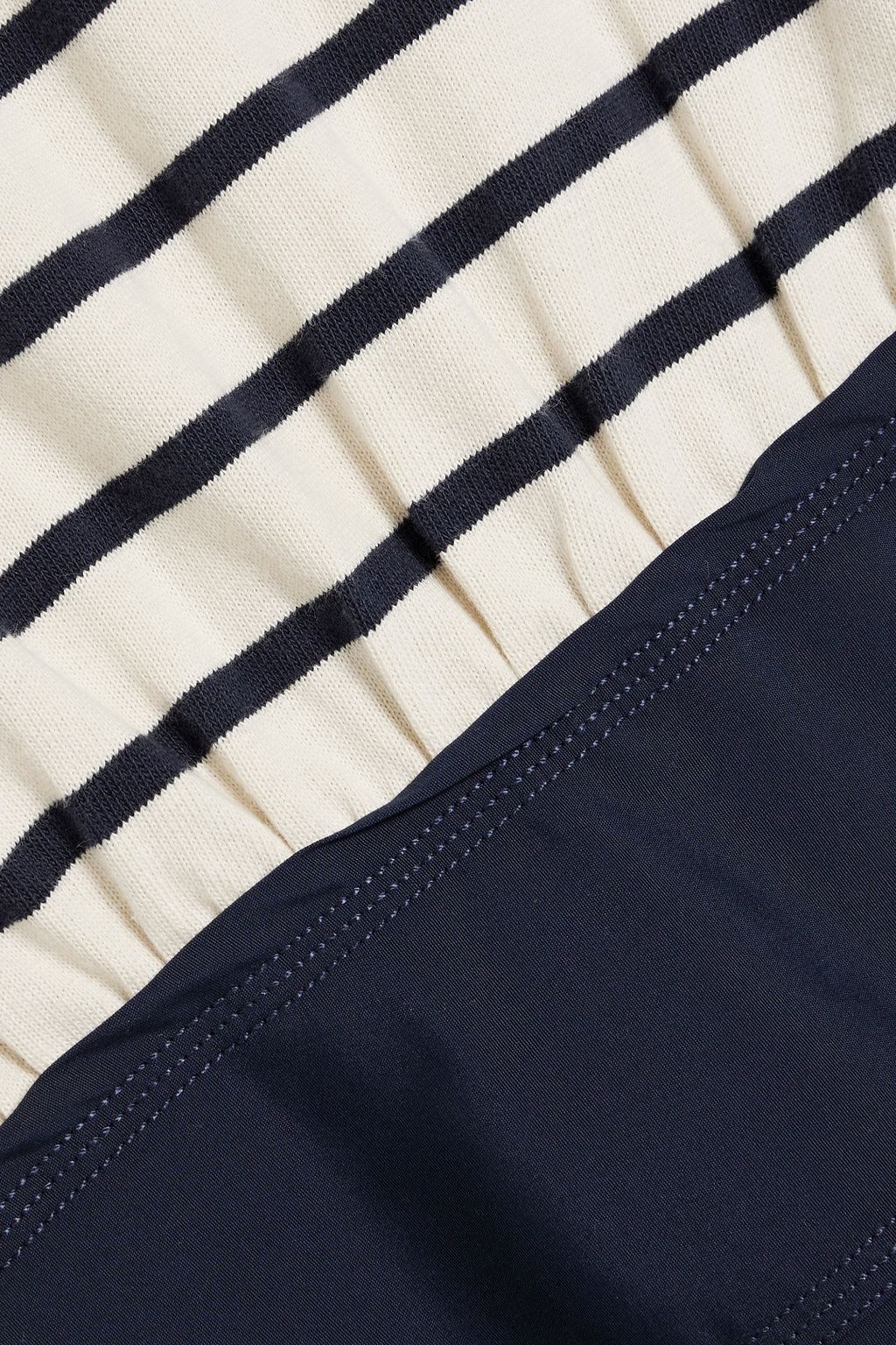 VERONICA BEARD Pazila striped cotton-jersey and poplin midi dress