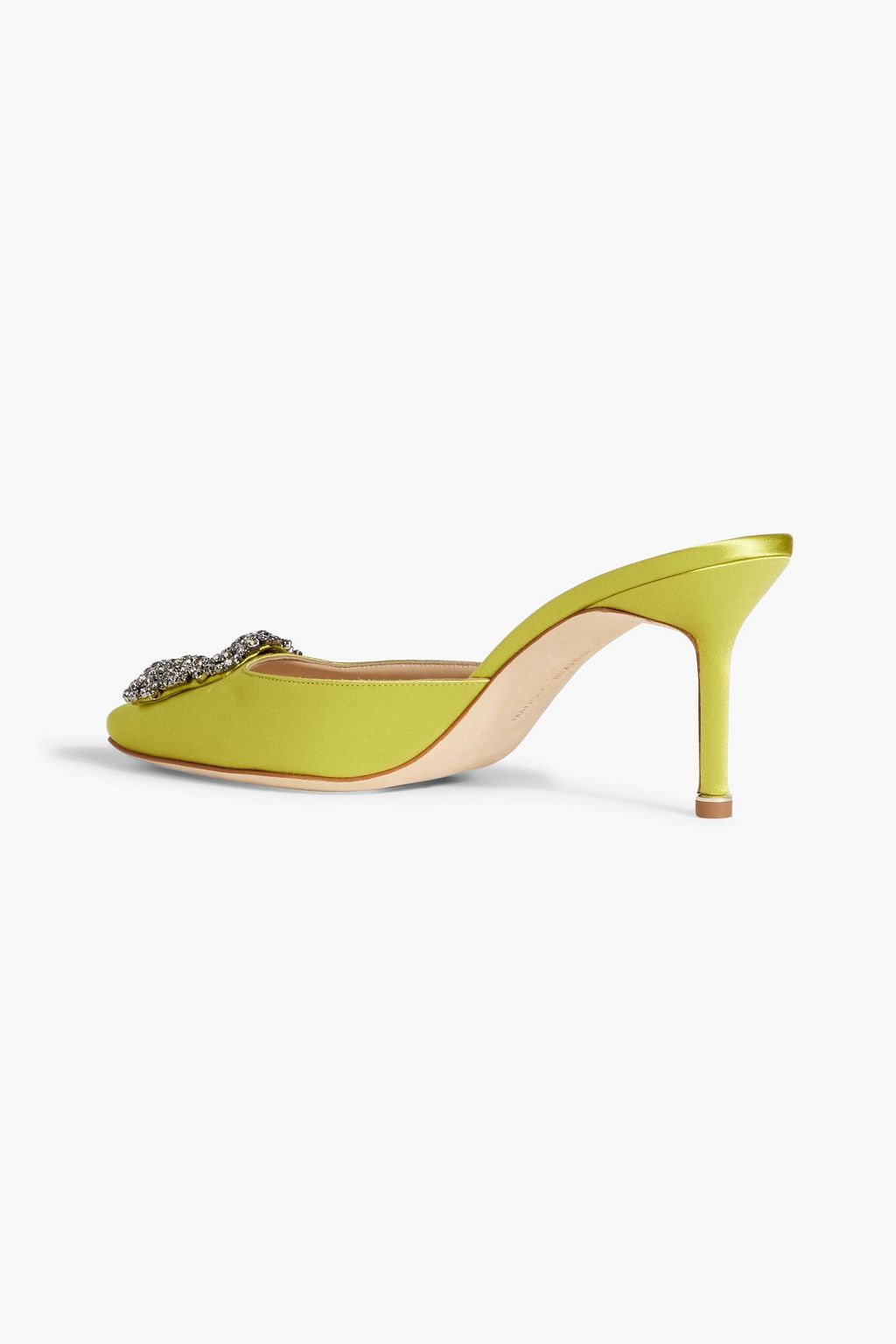 MANOLO BLAHNIK Hangisimu 70 crystal-embellished satin mules