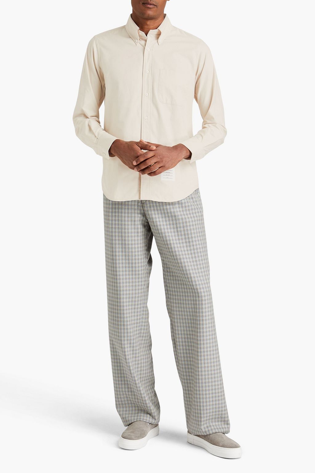 THOM BROWNE قميص من قطن تويل