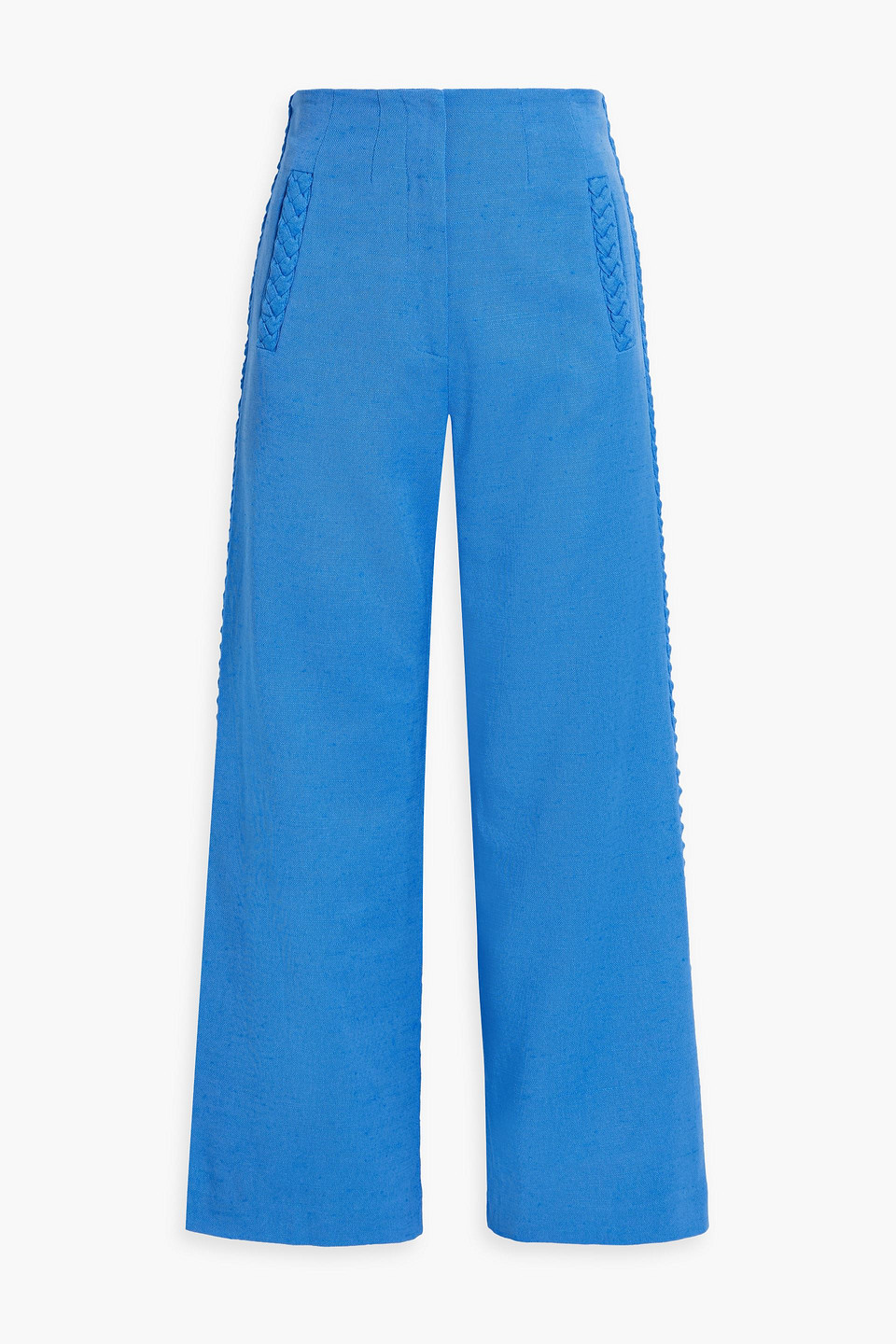 Veronica Beard Dove Woven Wide-leg Pants In Azure
