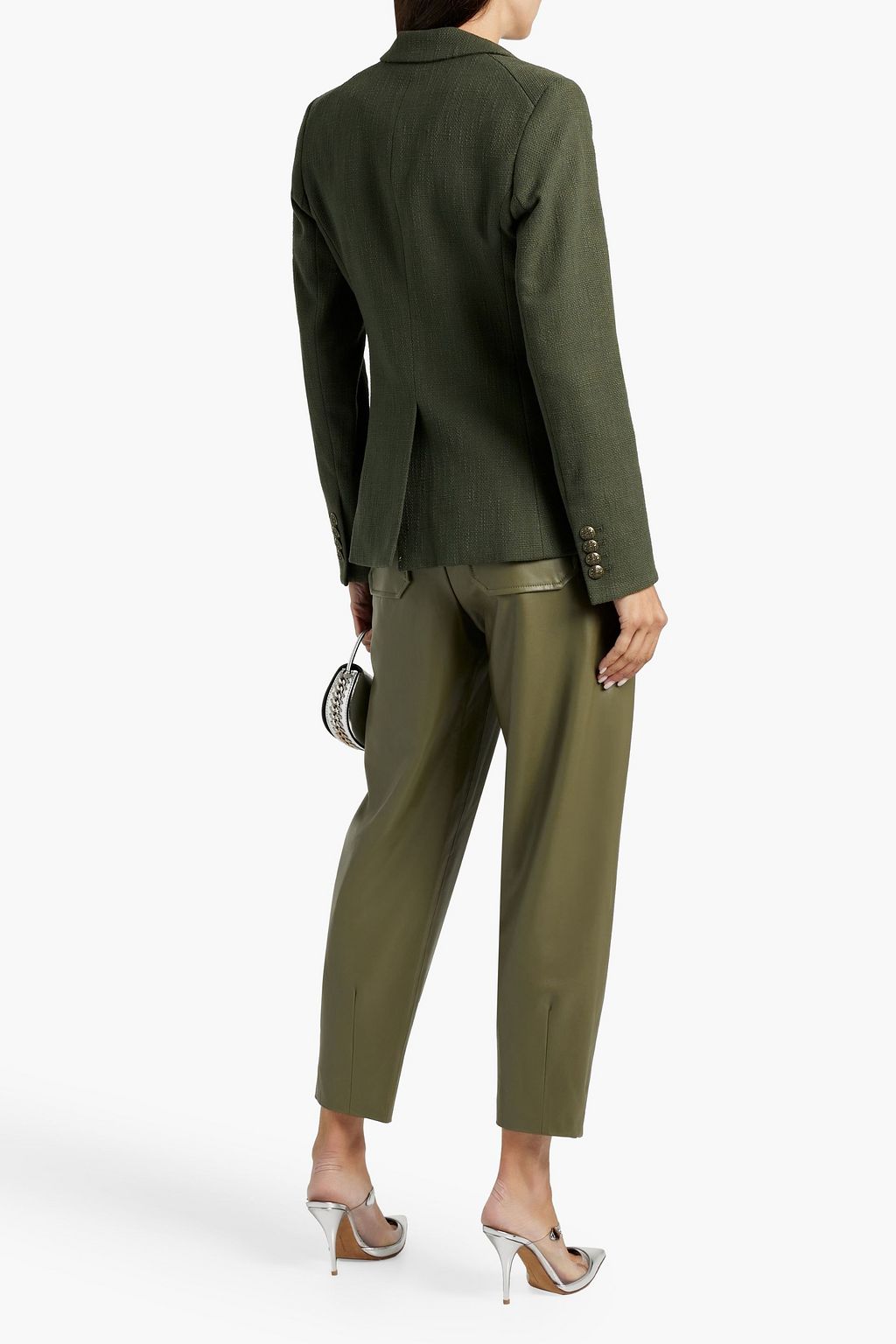 VERONICA BEARD Cutaway Dickey cotton-blend bouclé-tweed blazer