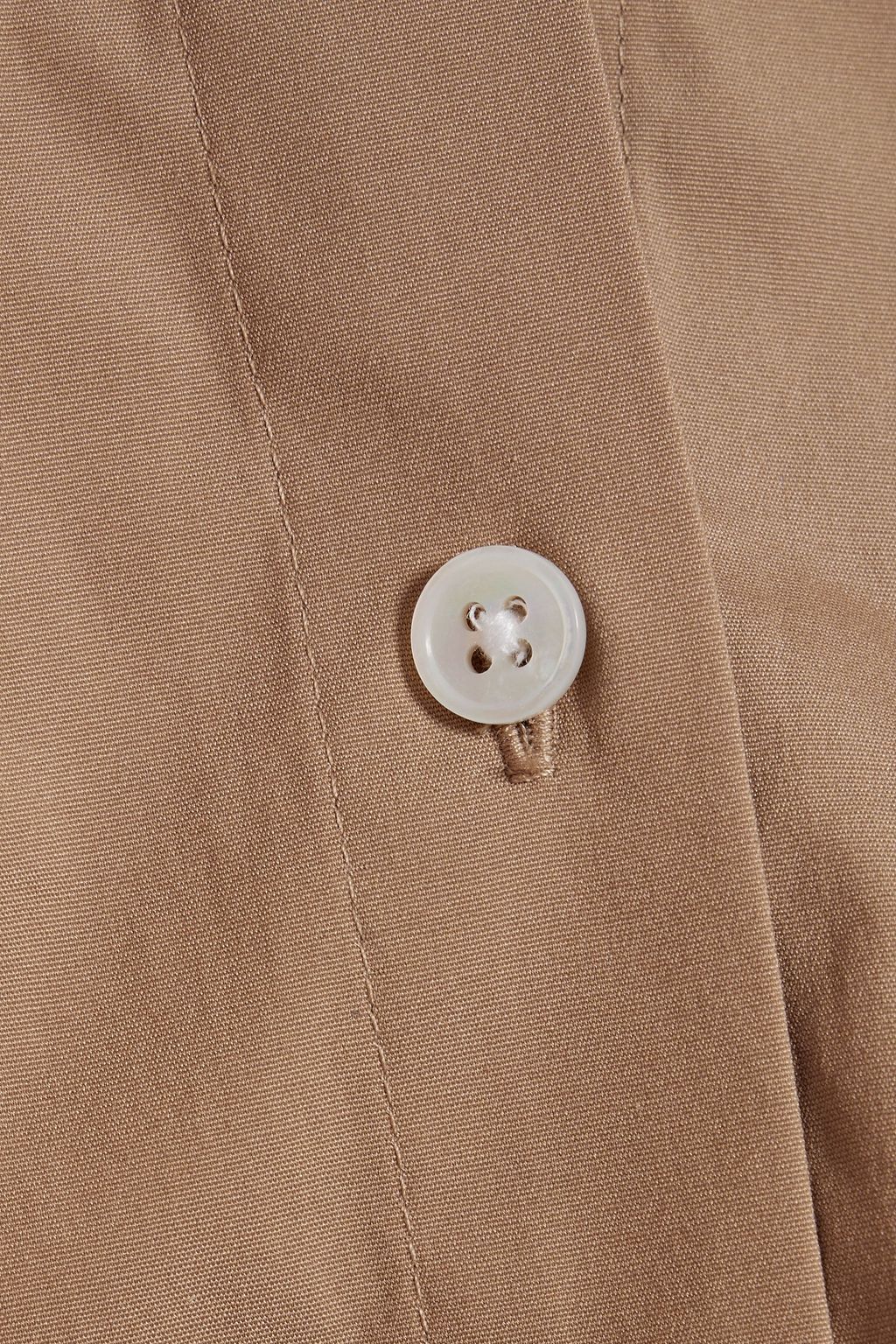 VERONICA BEARD Veroy wrap-effect cotton-blend poplin shirt