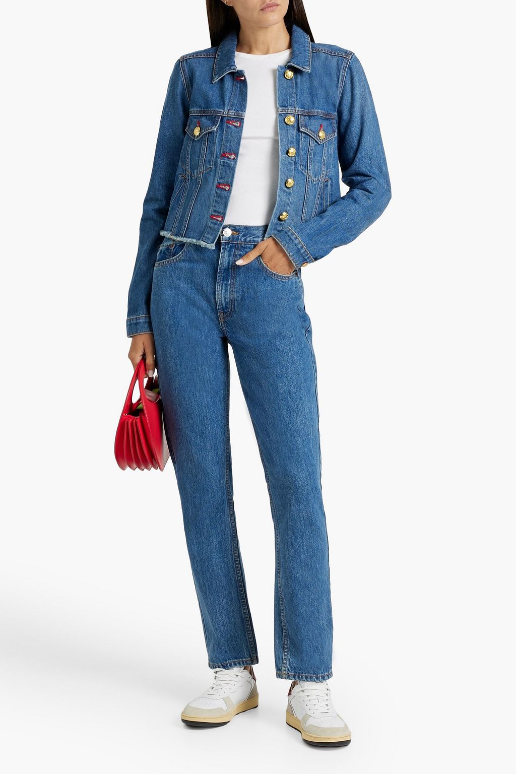 Veronica beard cara denim jacket hotsell