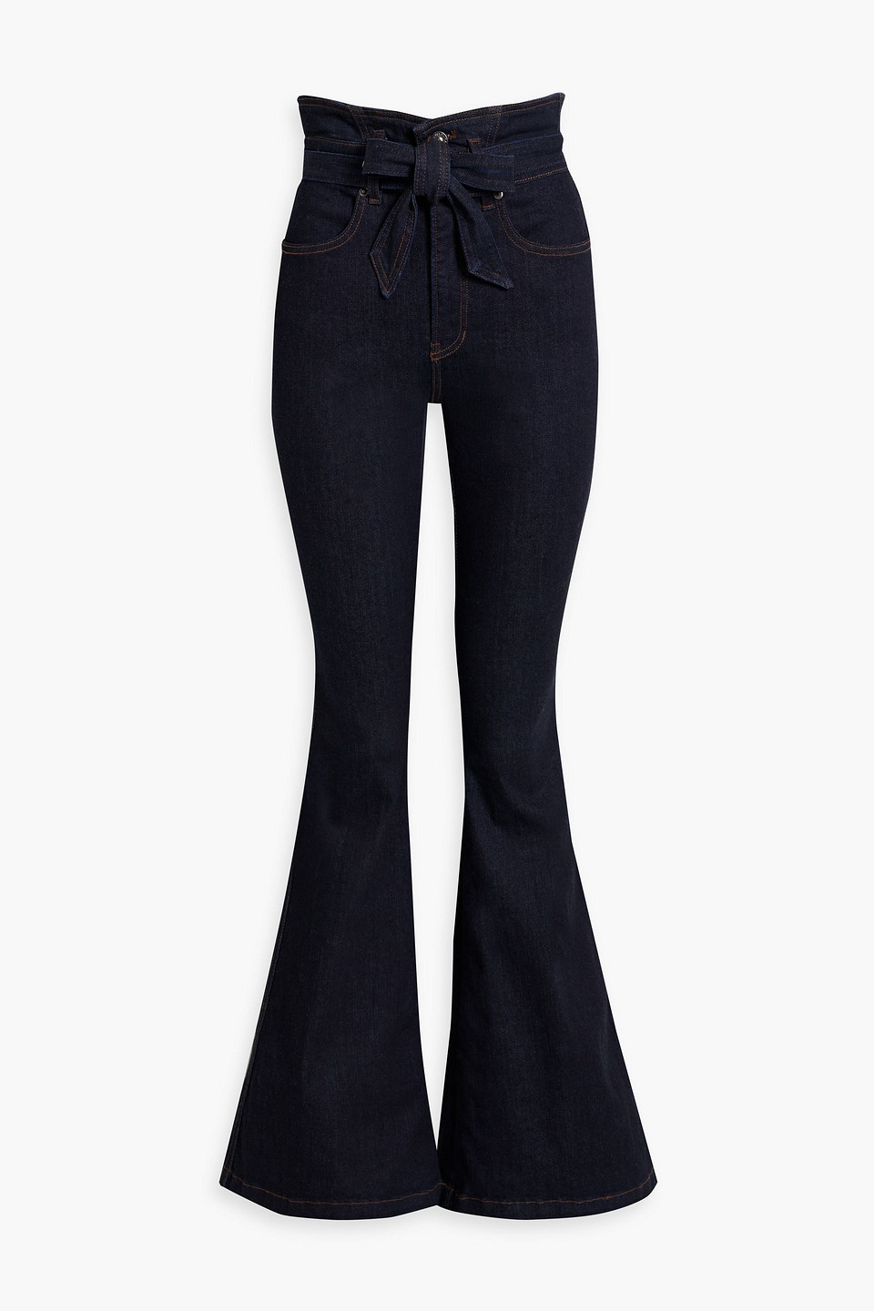 Veronica Beard Sheridan High-rise Flared Jeans In Dark Denim