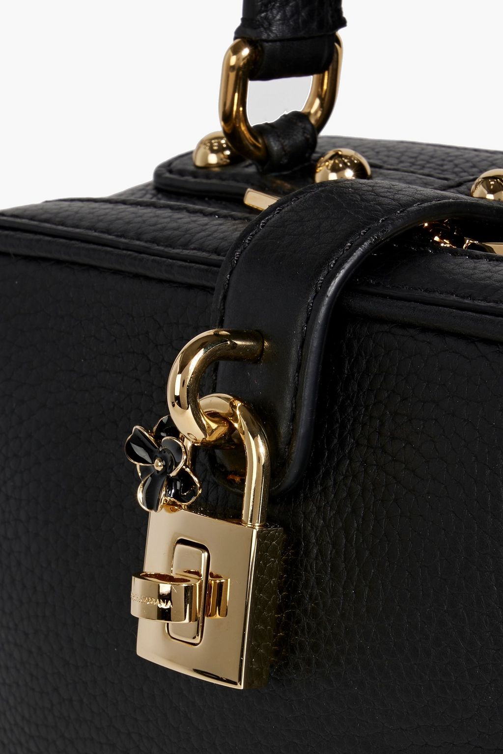 DOLCE&GABBANA Pebbled-leather shoulder bag