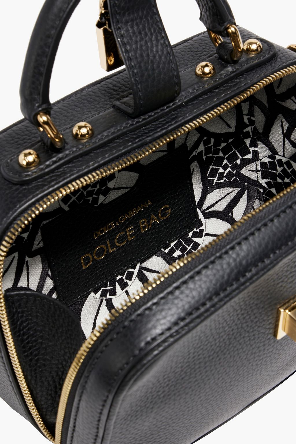DOLCE&GABBANA Pebbled-leather shoulder bag