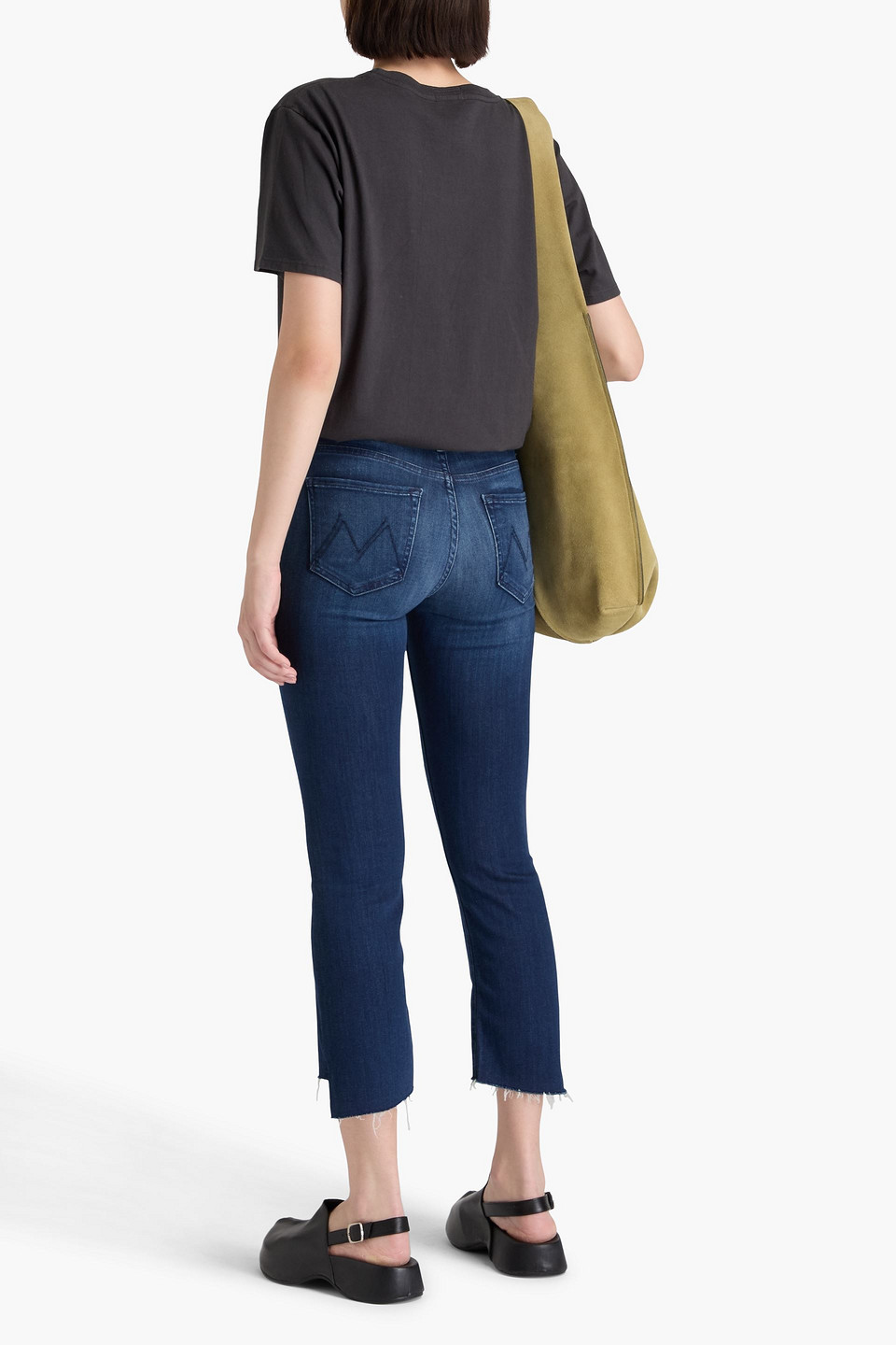  Mother - Hoch Sitzende Cropped Bootcut-jeans - Blau - 24 