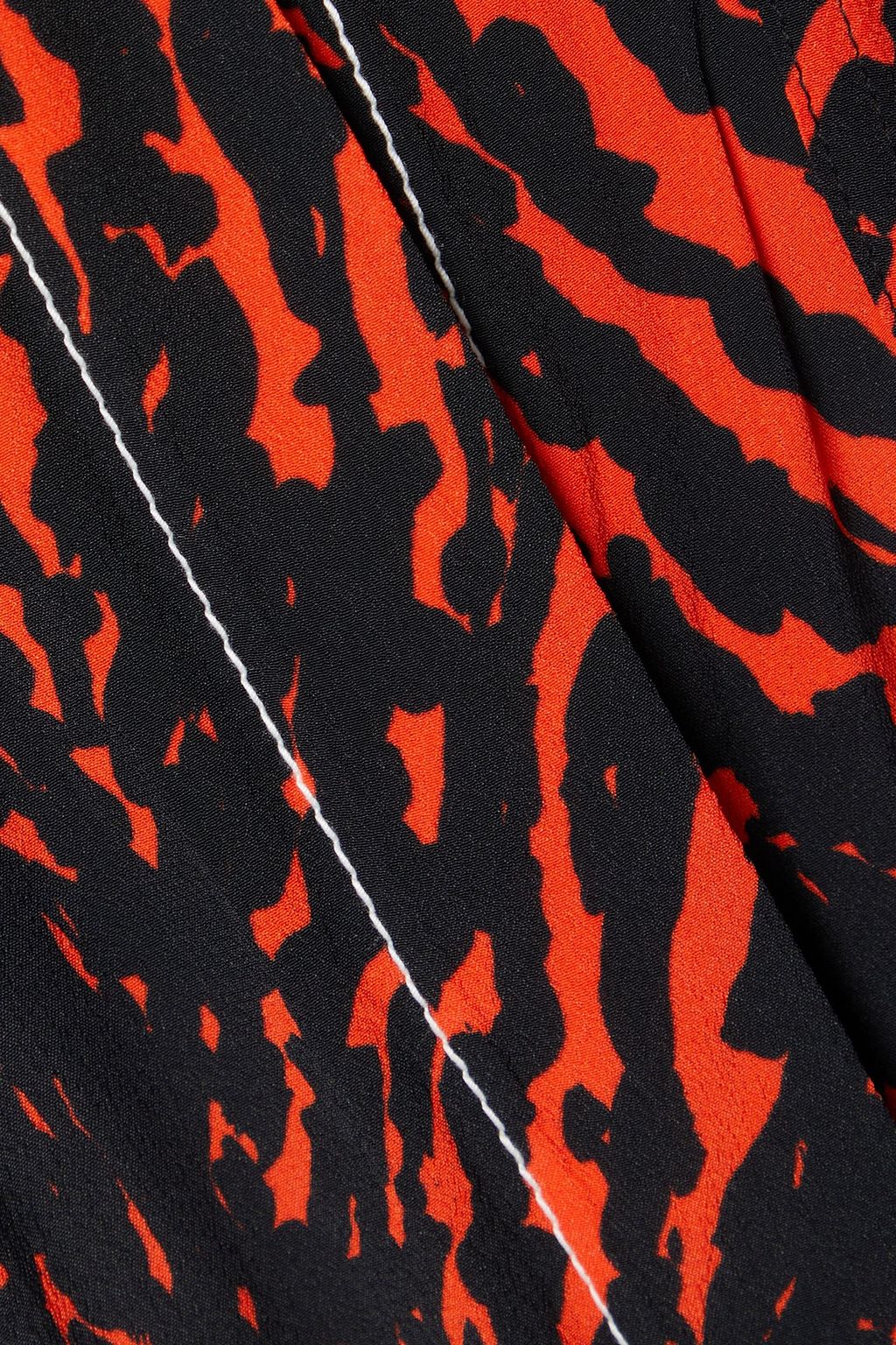 PROENZA SCHOULER Cutout printed crepe de chine wrap dress