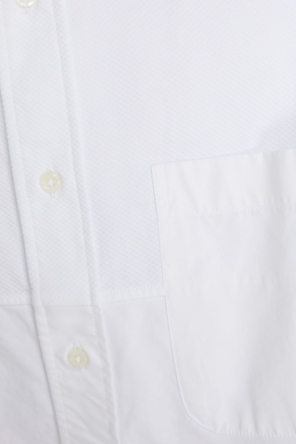 THOM BROWNE Oxford-paneled cotton-piqué shirt