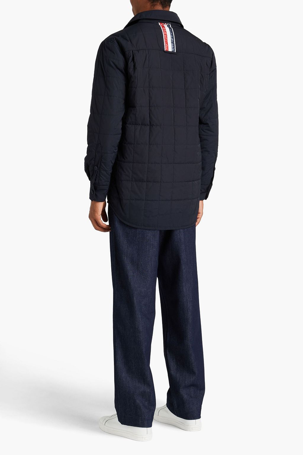 THOM BROWNE قميص خارجي بقماش عازل بتصميم مبطّن