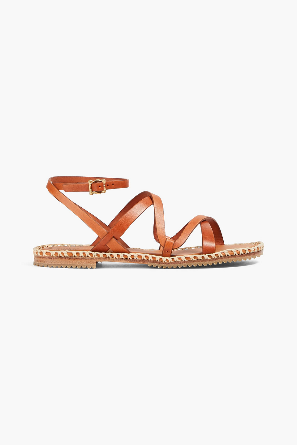 Zimmermann Sandalen Aus Leder In Nudefarben