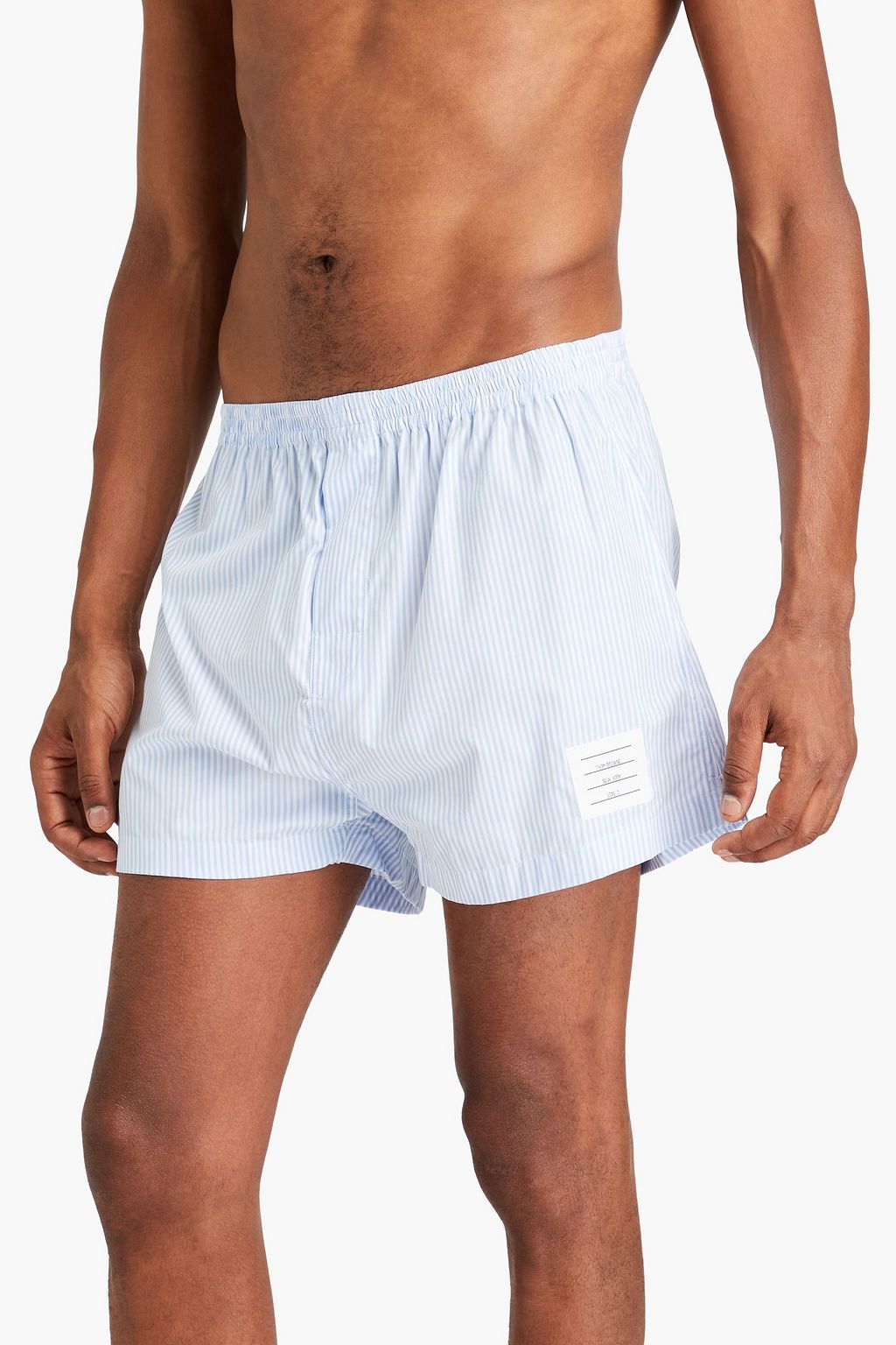 THOM BROWNE Set of 3 striped cotton boxer shorts