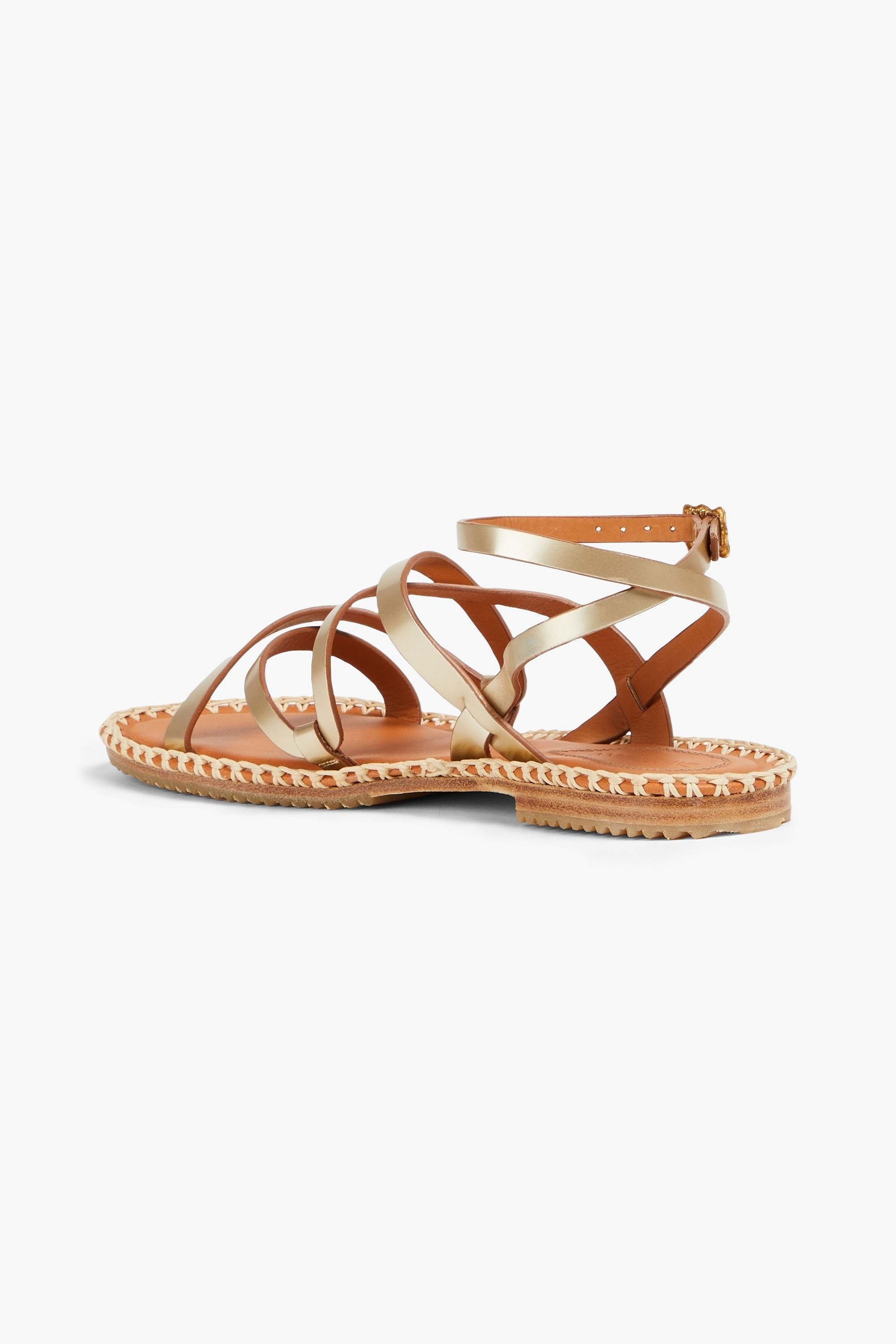 Zimmermann Metallic leather sandals thumbnail