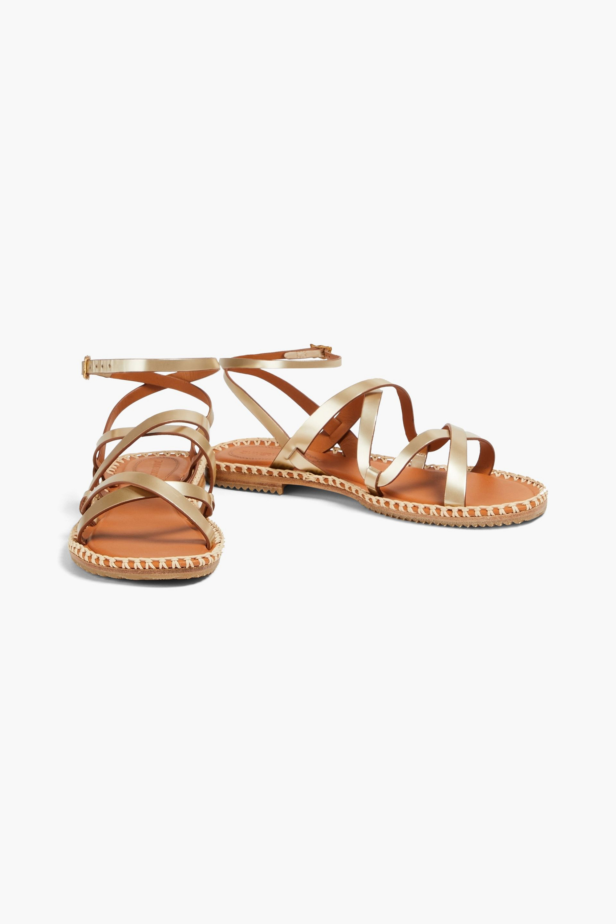 Zimmermann Metallic leather sandals thumbnail